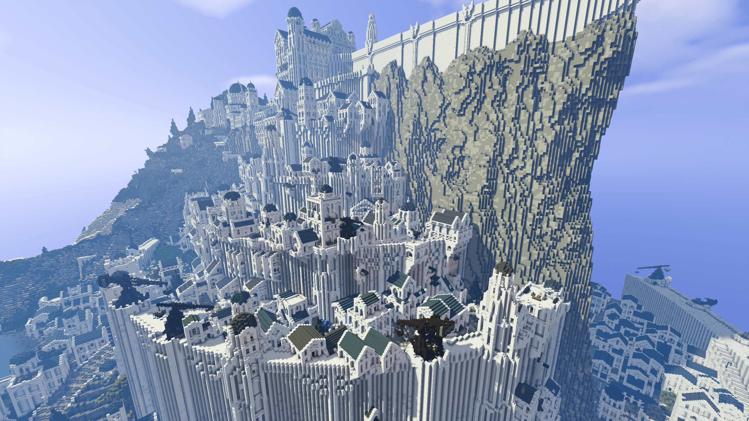 Minas Tirith full shot. Minecraft Middle Earth