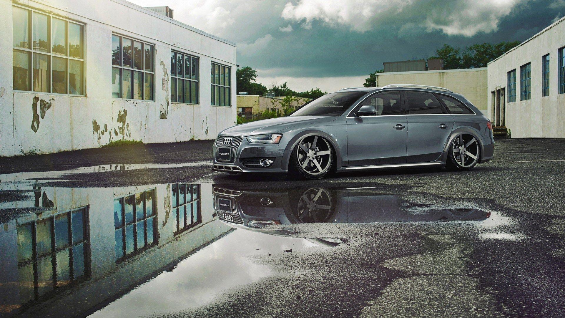 Free 1920x1080 Audi A6 Car Parking Wallpaper Full HD 1080p Background