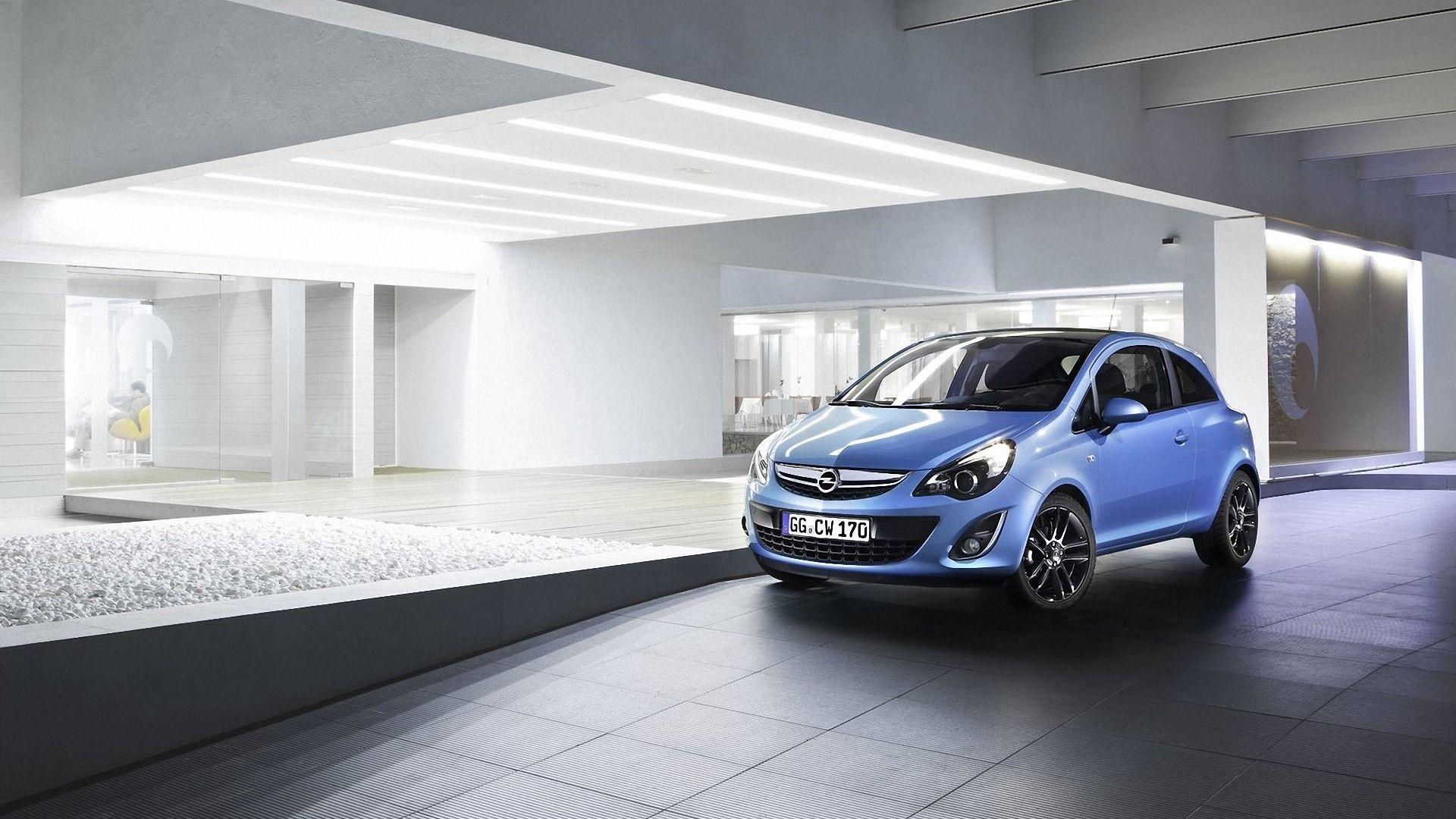 Opel Corsa 2011 blue parking 1920x1080 Wallpaper, Opel Corsa