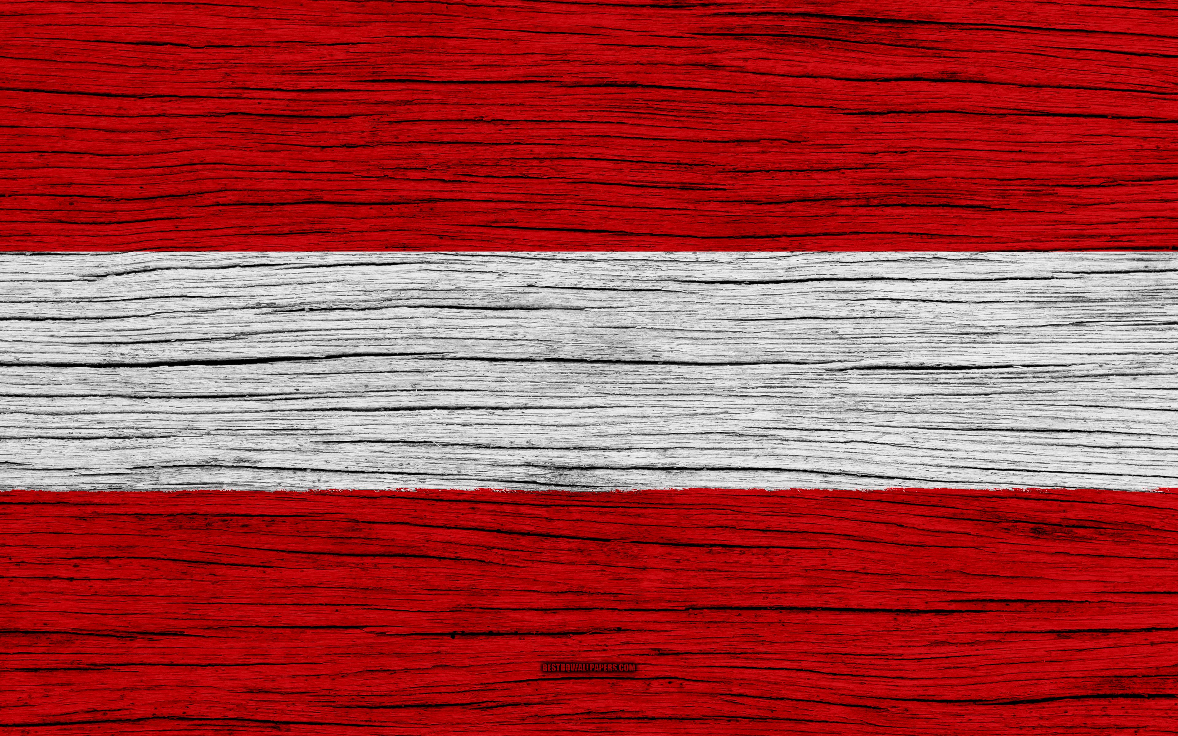 Download wallpaper Flag of Austria, 4k, Europe, wooden texture