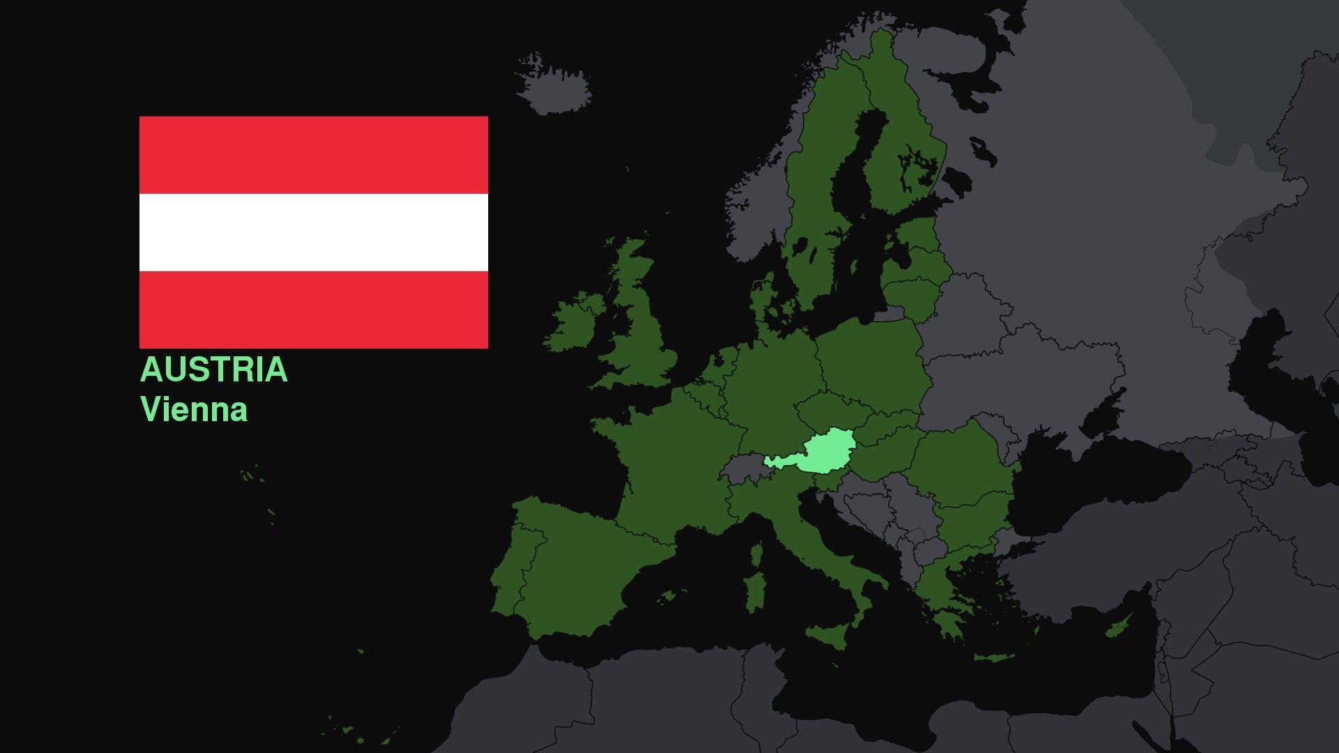 австрия на карте европы