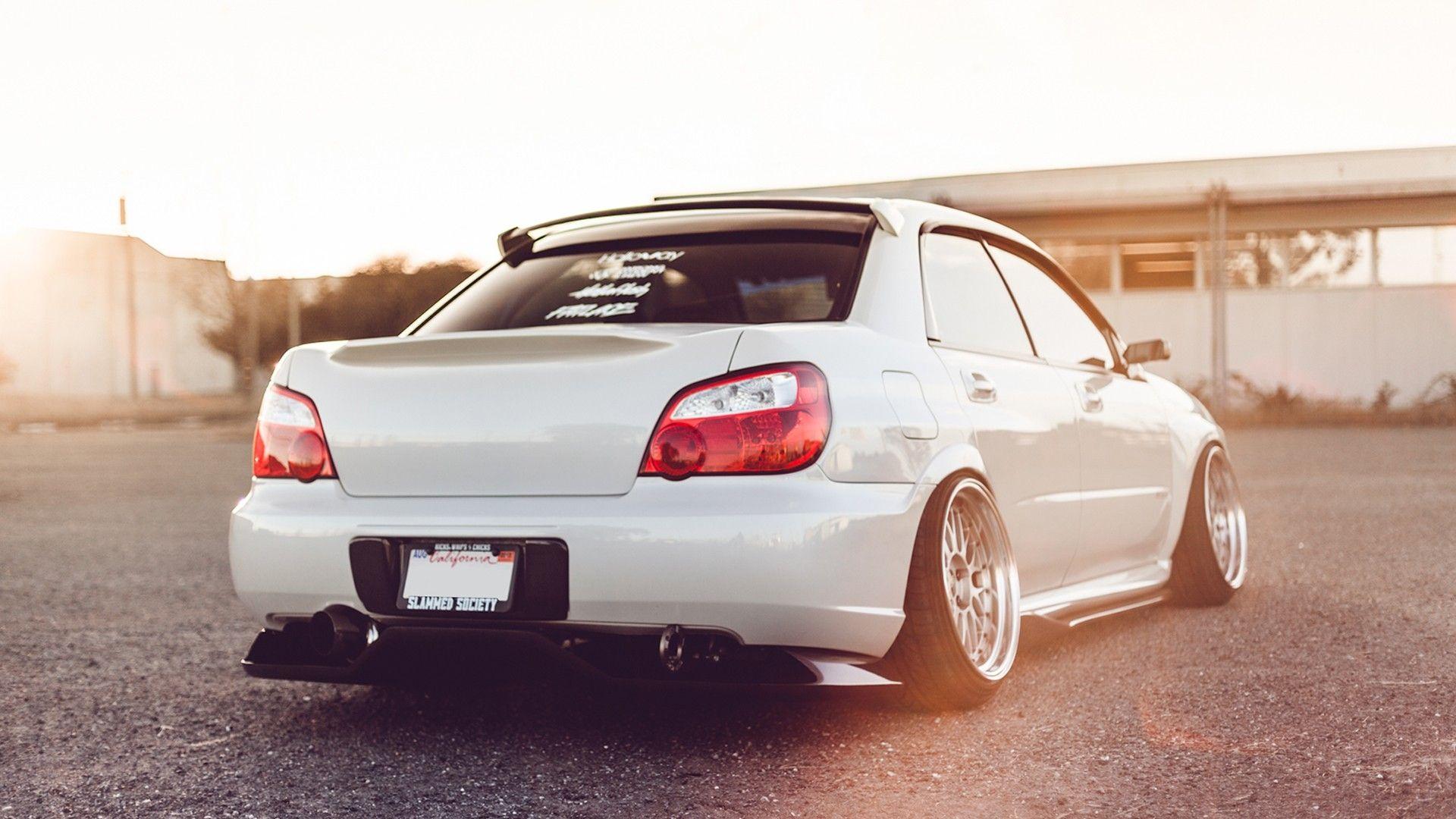 Download Wallpaper 1920x1080 subaru impreza wrx sti, auto, white