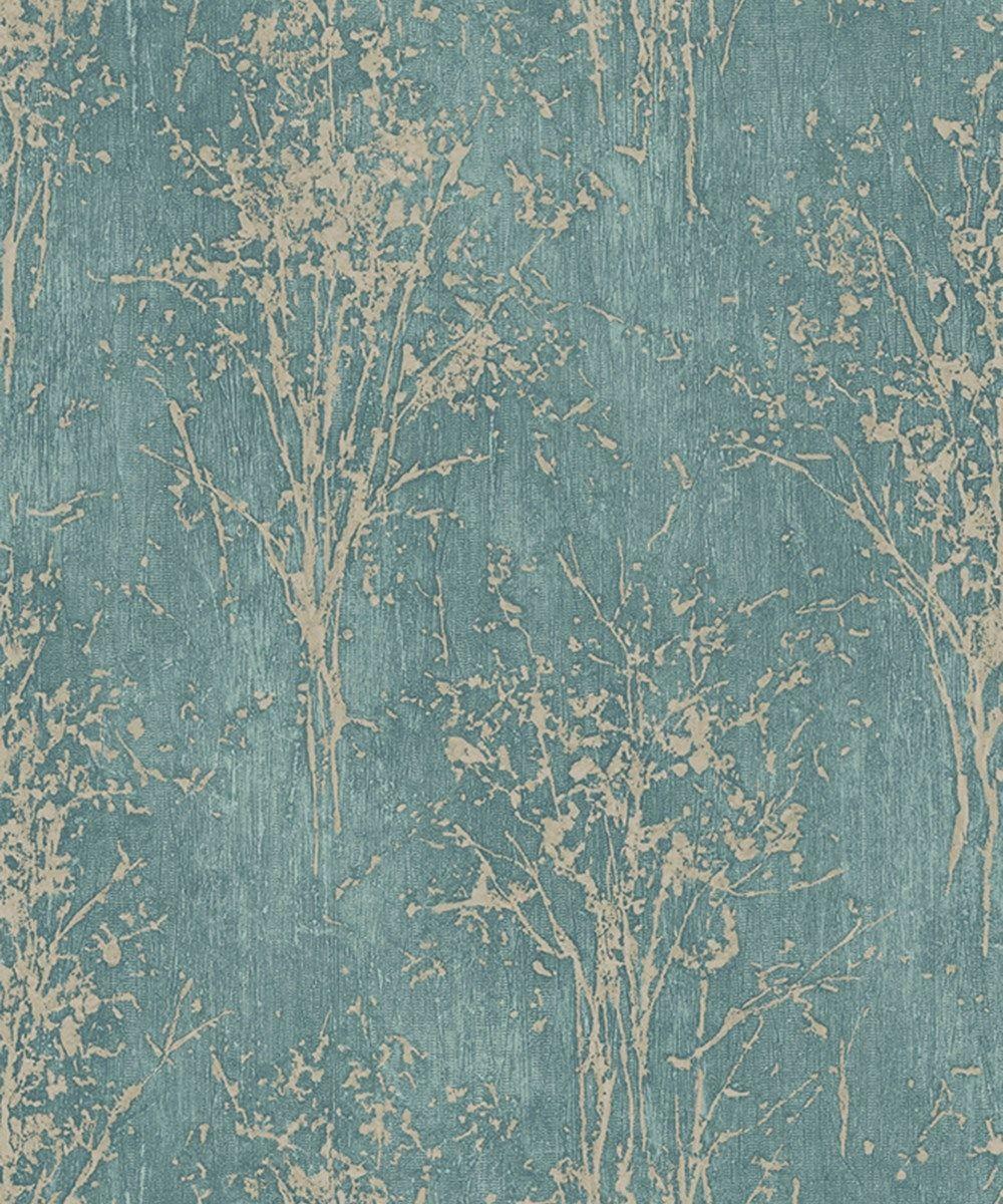 Floresta Teal Wallpaper