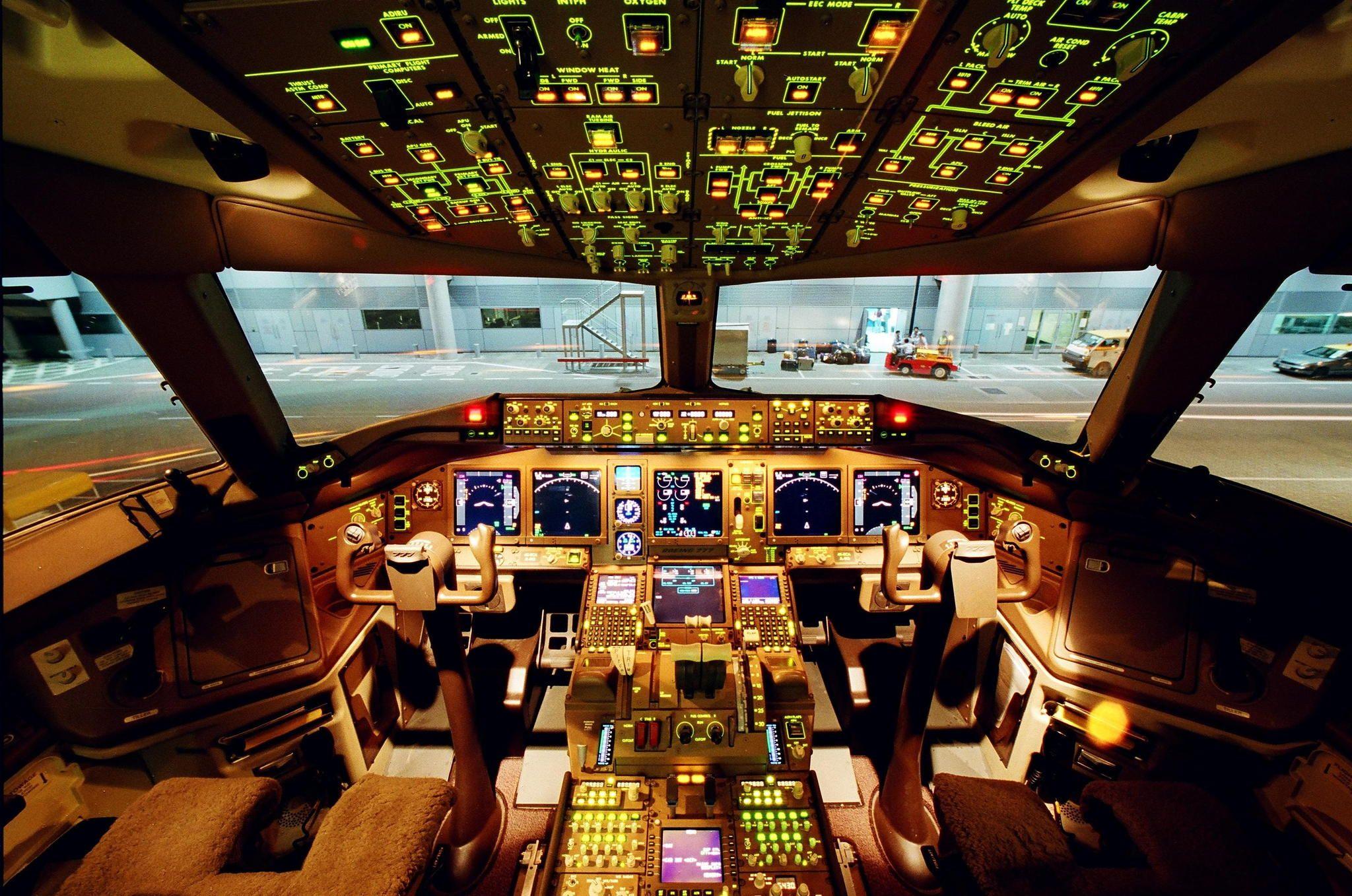 airplane cockpit seat background