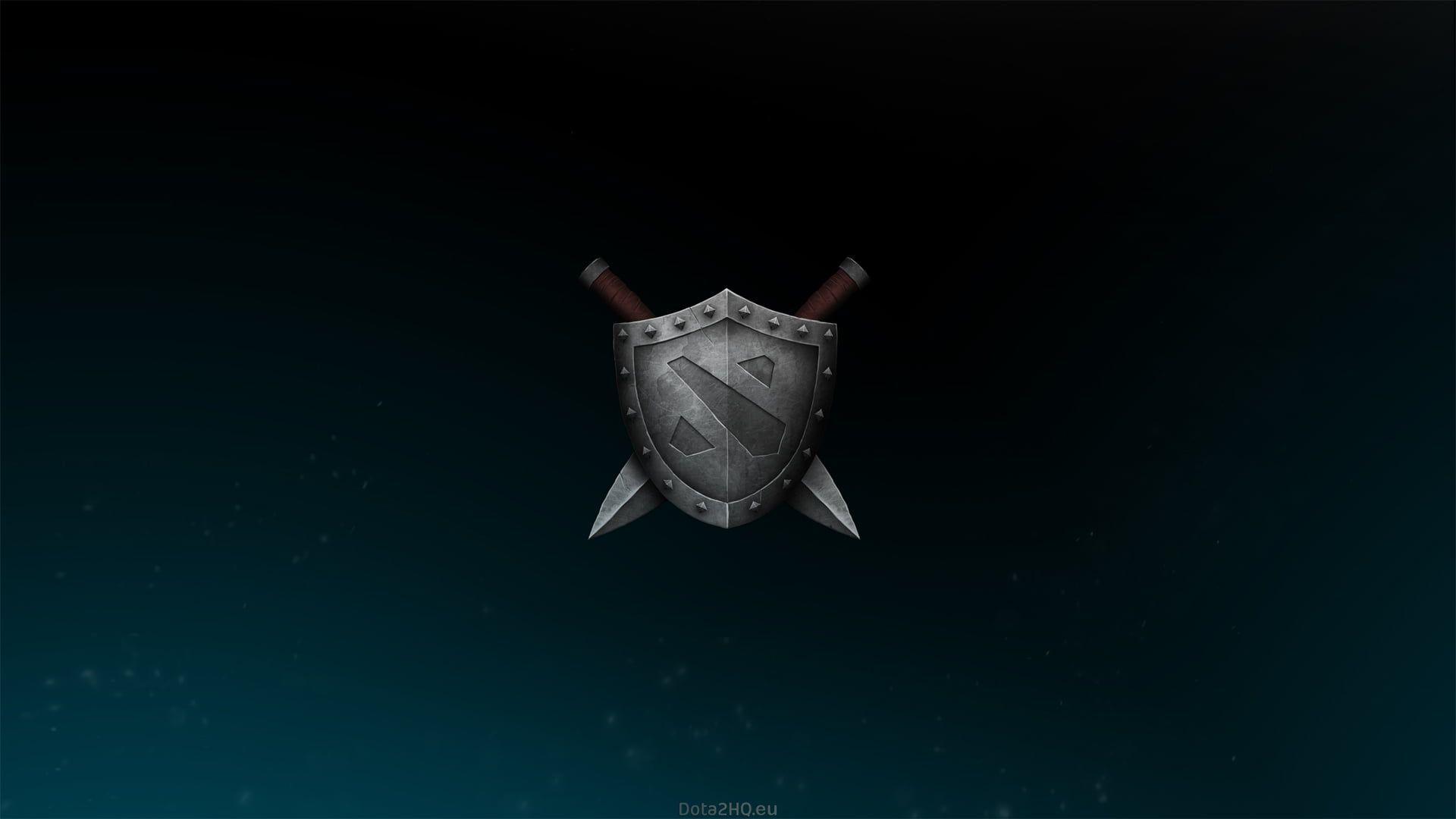 Dota 3 shield and sword logo HD wallpaper