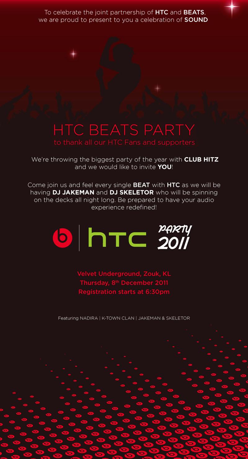 My Tech Quest Gets Exclusive Invite to HTC Beats Party 2011. My
