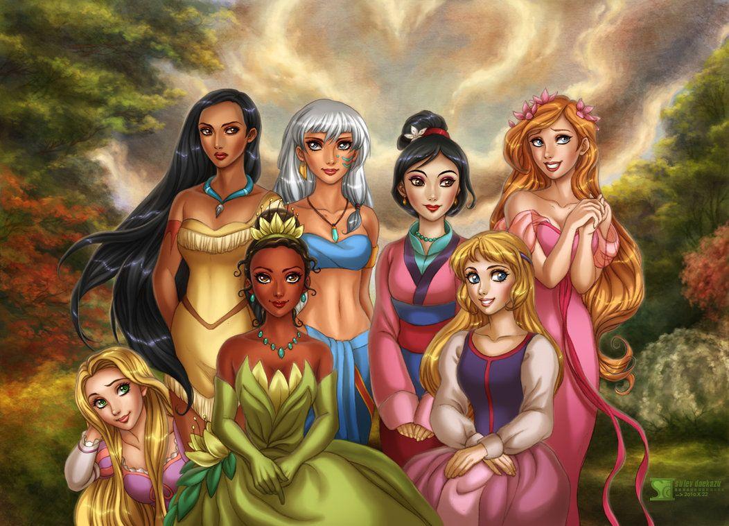 disney s princesses with rapunzel wallpaper for Disney tangled