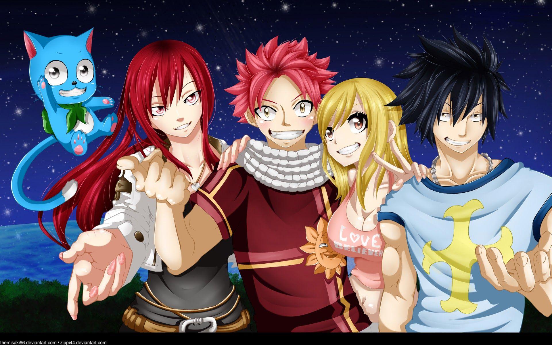 Happy Erza Natsu Lucy Gray 8b Wallpaper HD