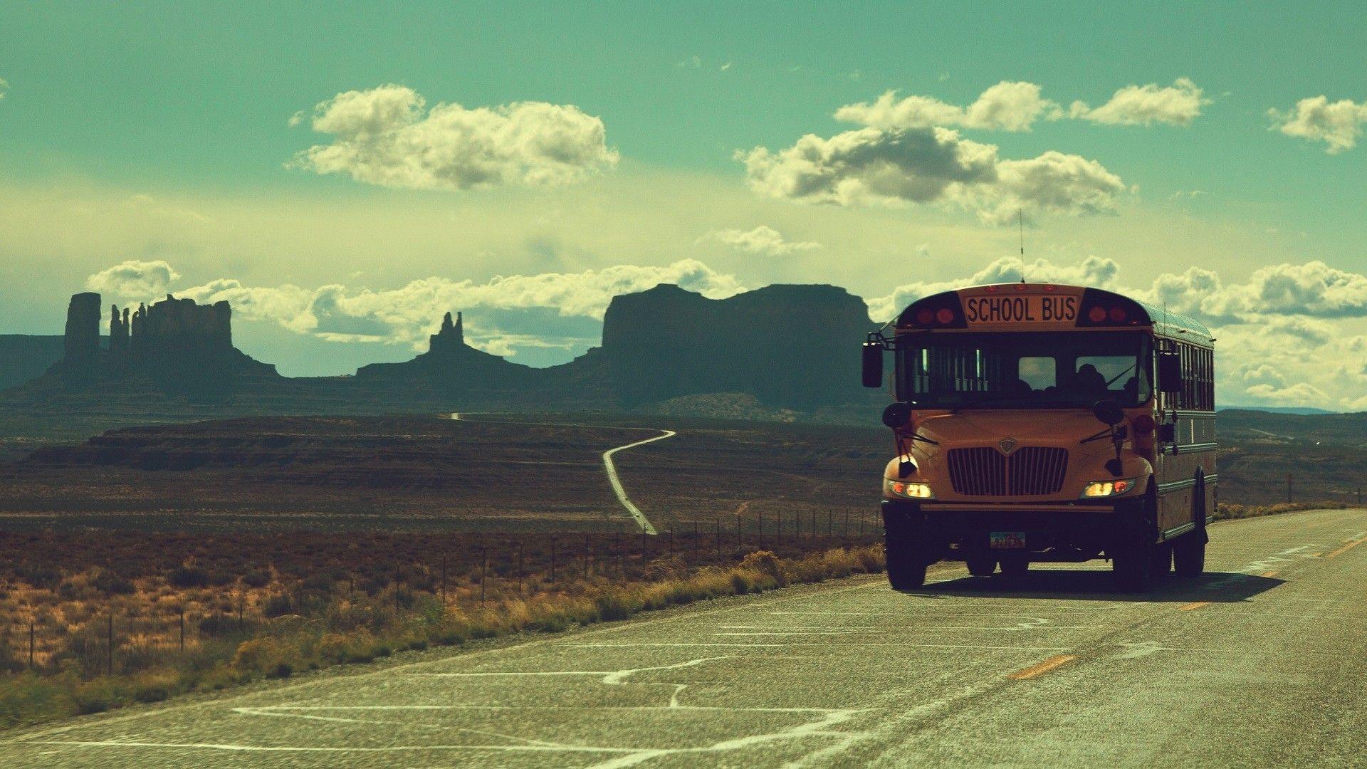 School Bus Full HD Wallpaper and Background Imagex1080