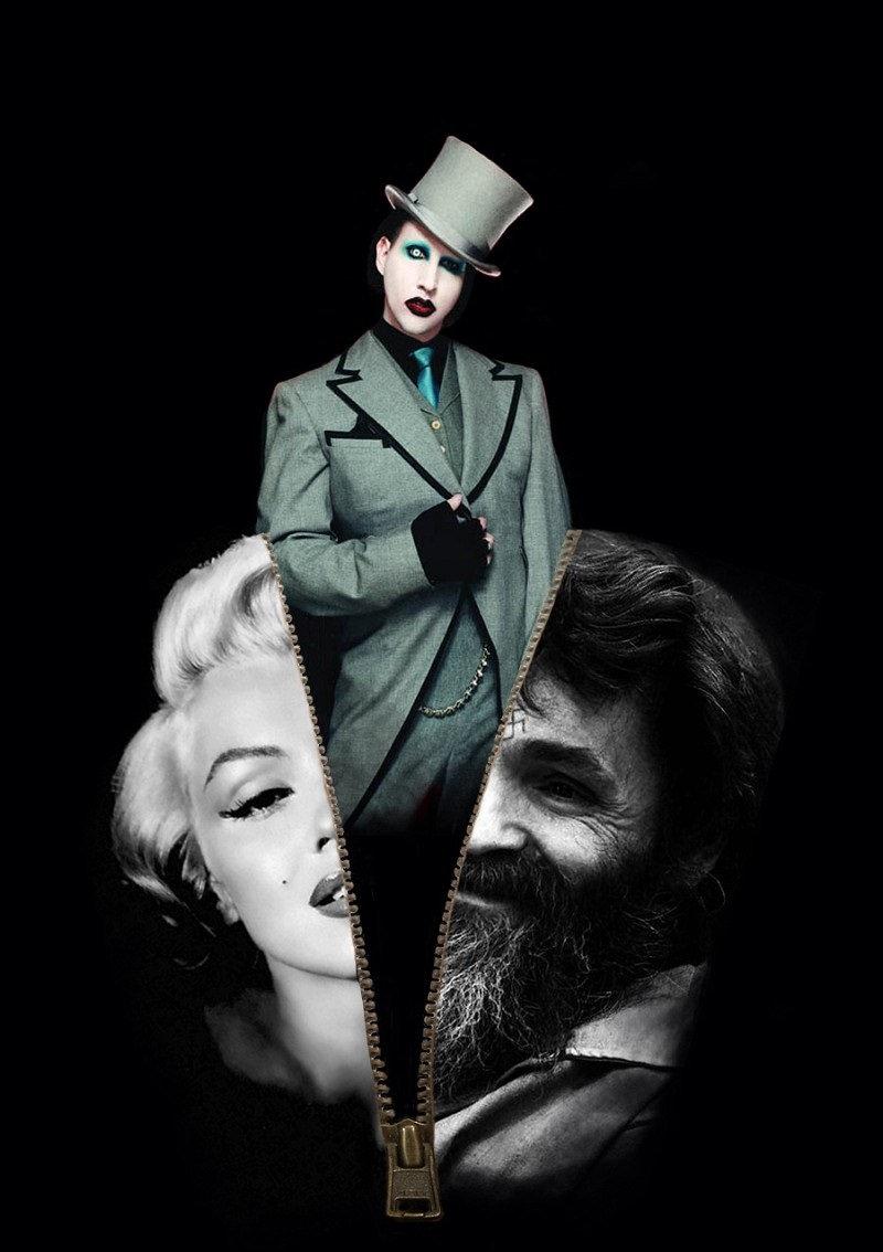Marilyn Monroe And Charles Manson Produce Marilyn Manson Wallpaper