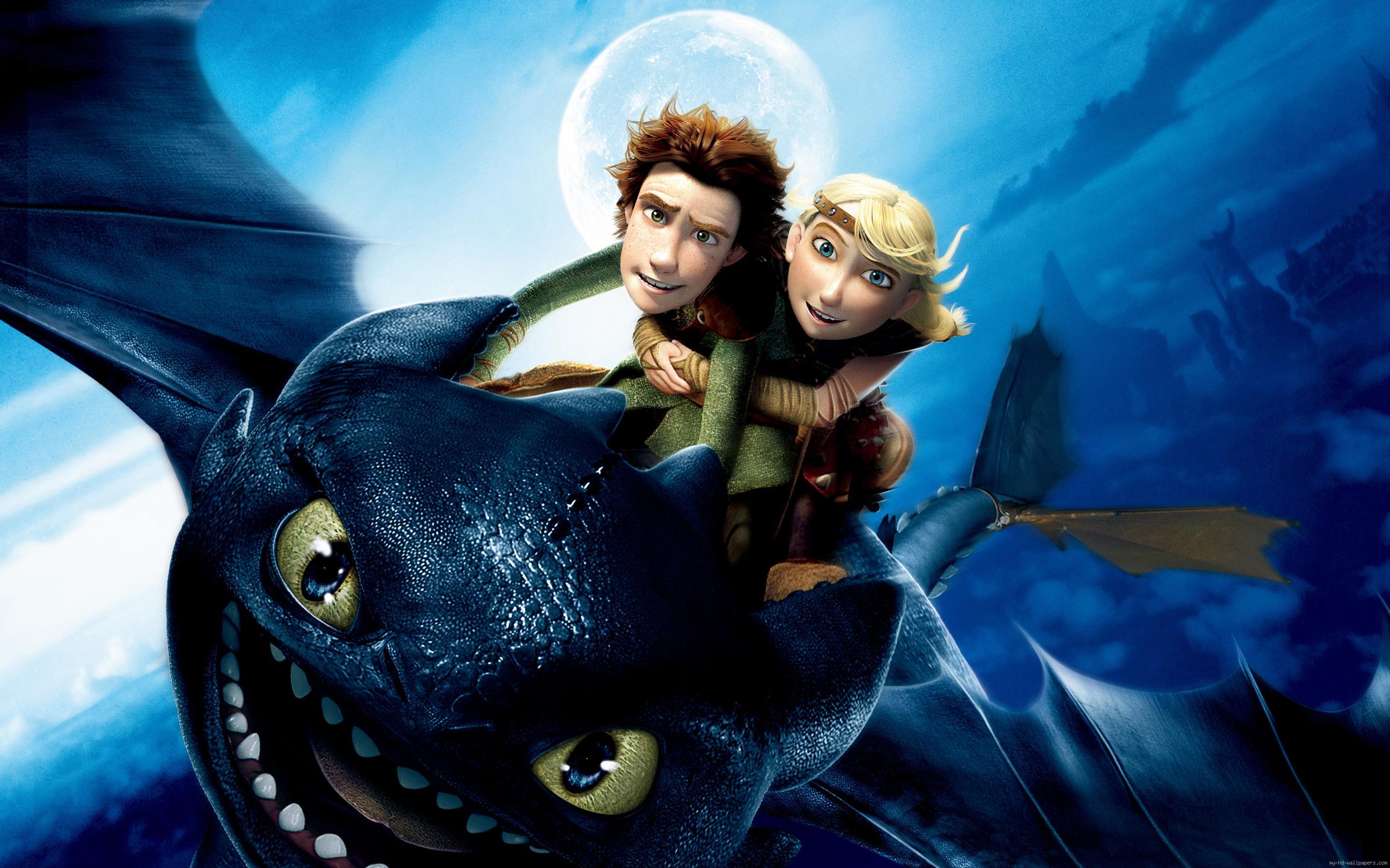 How to train your dragon Hiccup Toothless and Astrid wallpaper