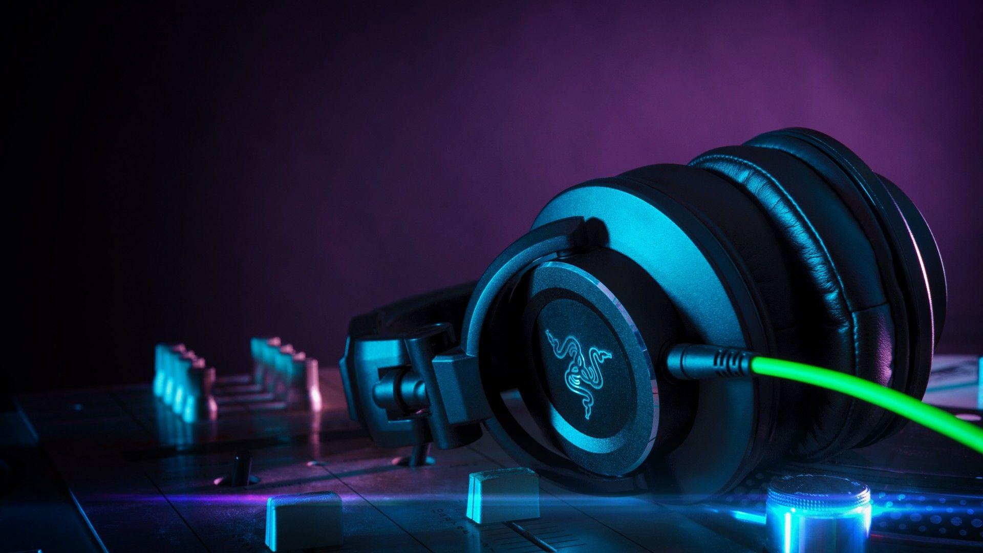 Download 1920x1080 Razer Headset, Music, Dj Wallpaper