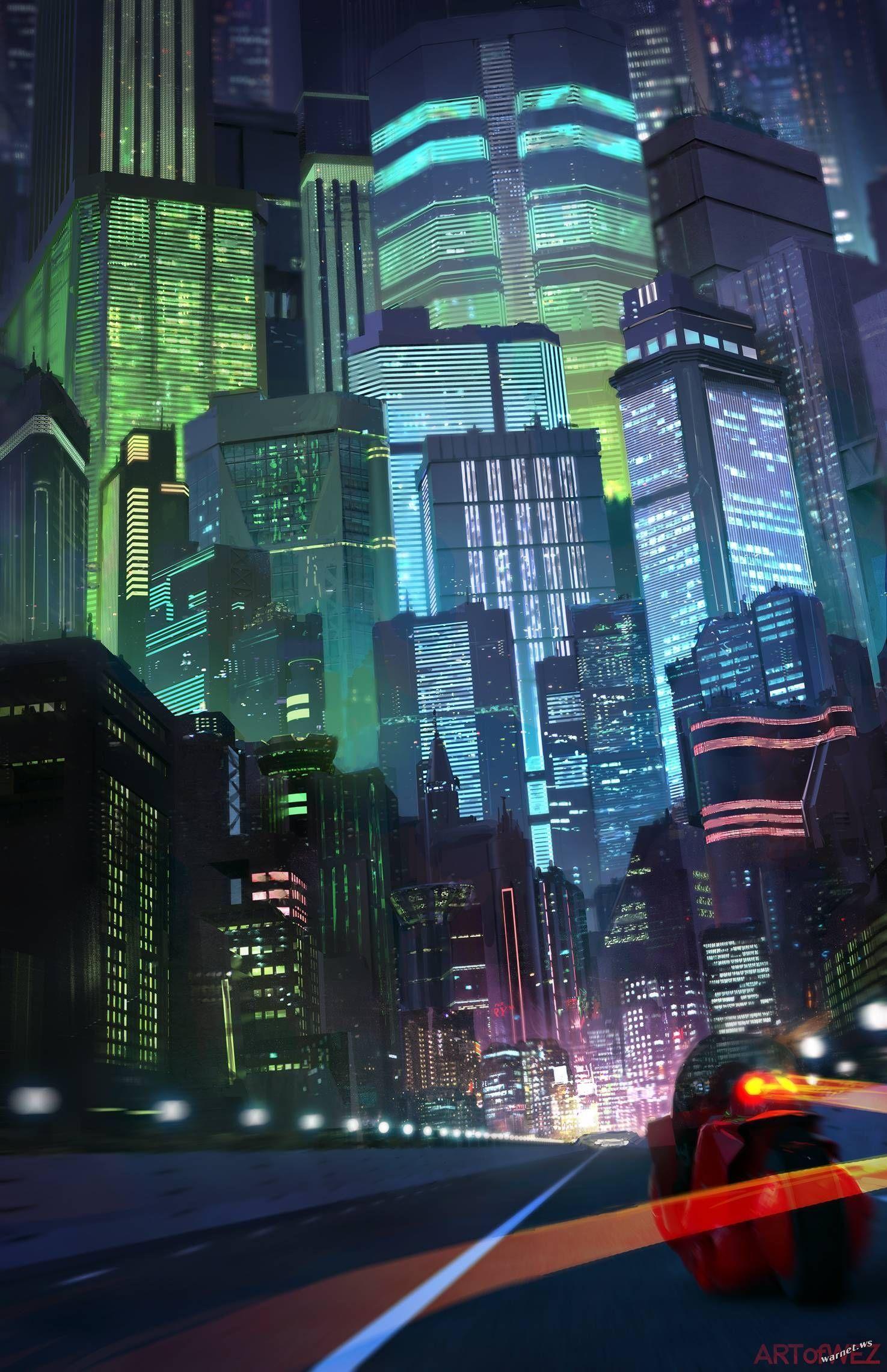 (1475×2280). Cyberpunk city, Futuristic city, Cyberpunk aesthetic