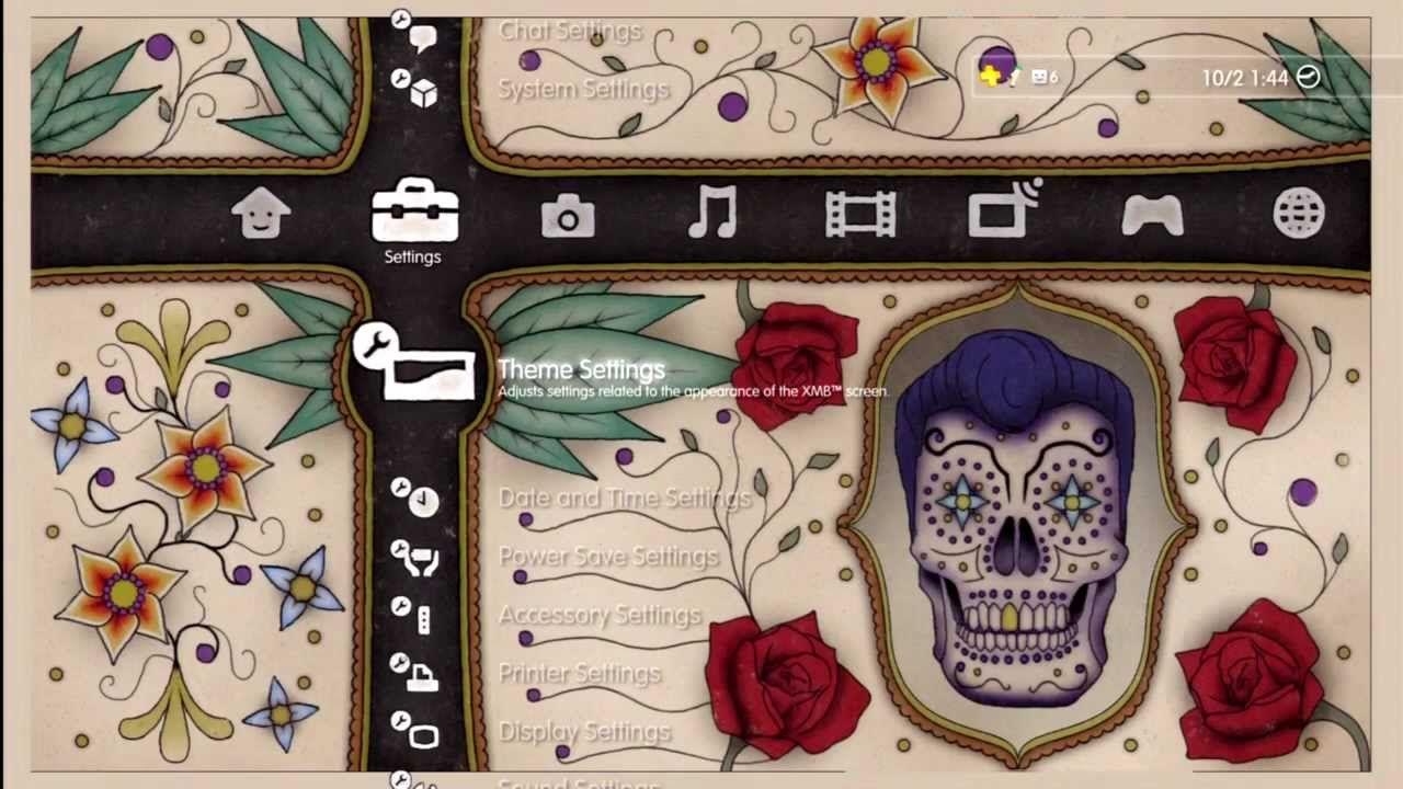 Mexican Skulls Dynamic Theme (PlayStation 3)
