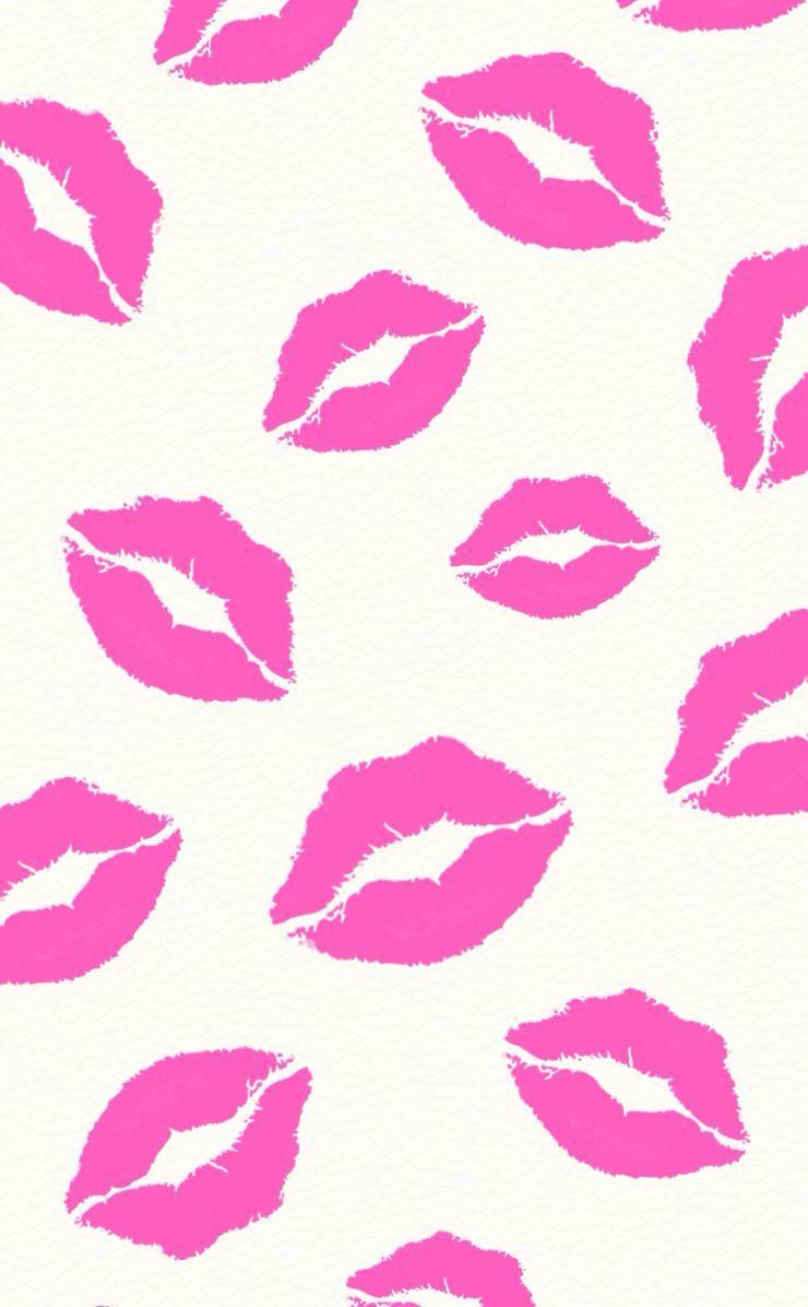 lipstick wallpaper pattern. Pink wallpaper iphone, Lip