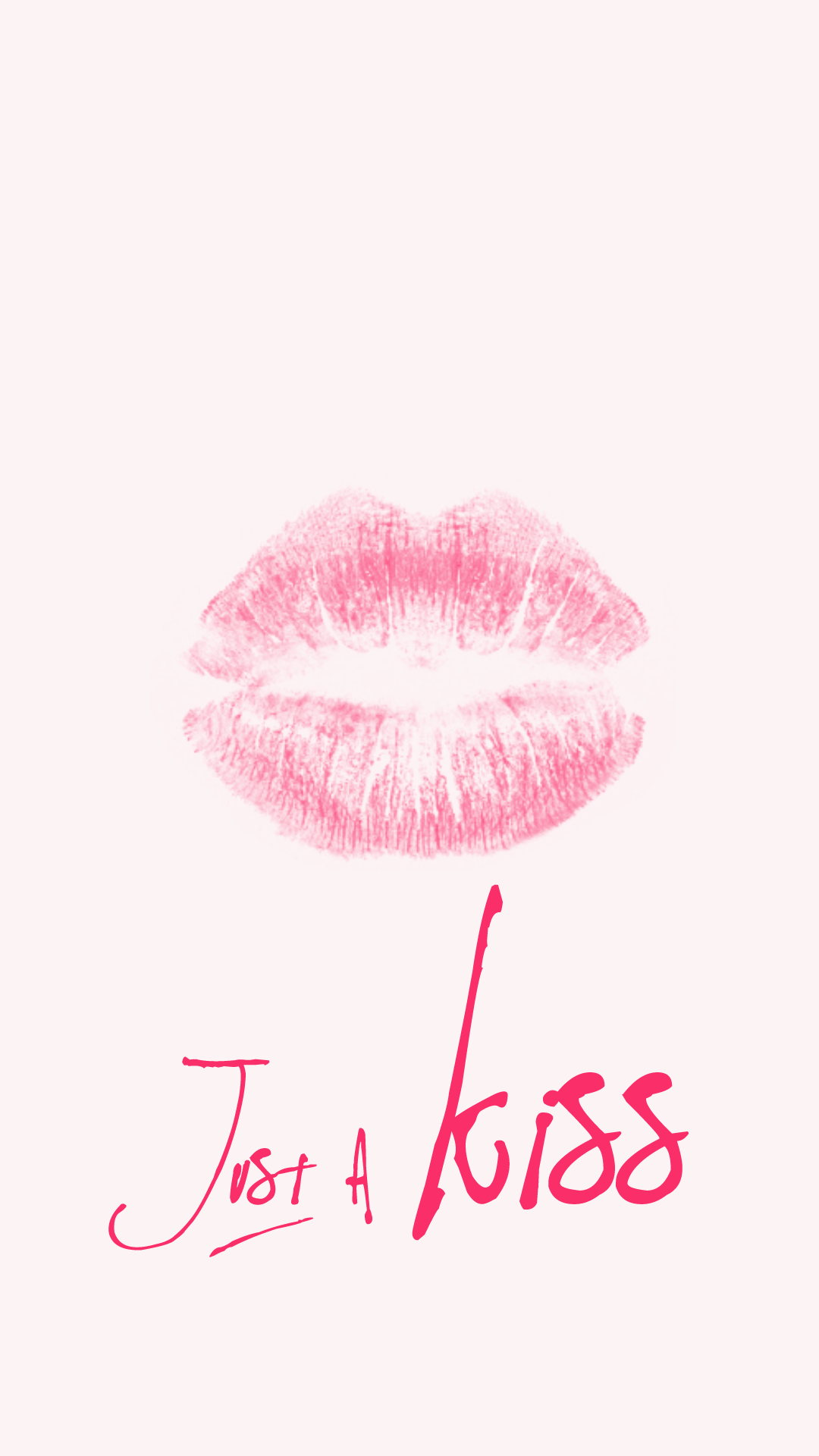 Kiss Lips Lipstick Rouge iPhone Wallpaper Minimalist Lock Screen