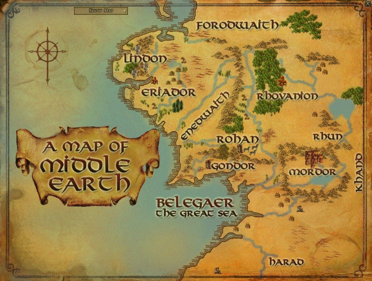 The Lord Of The Rings Map Wallpapers Wallpaper Cave