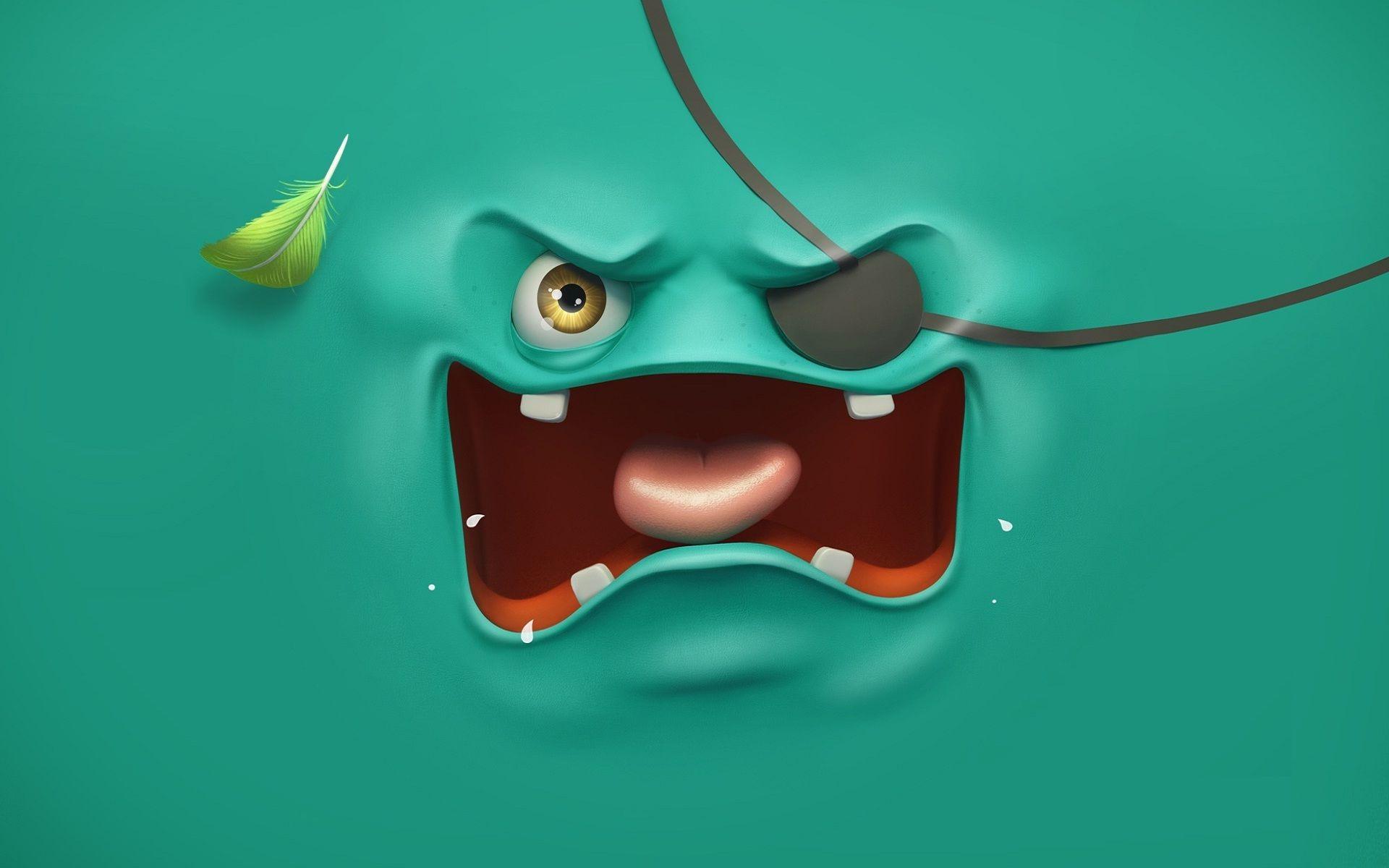 Background Crazysingleeyeopenfunnycartoon HD Rocks On Single