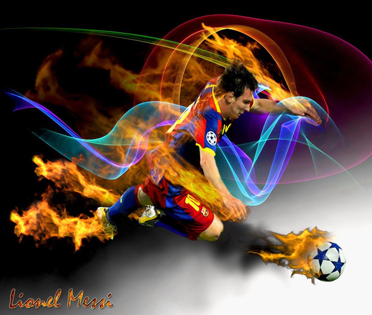 top footballer wallpaper: FCB Lionel Messi Desktop Wallpaper