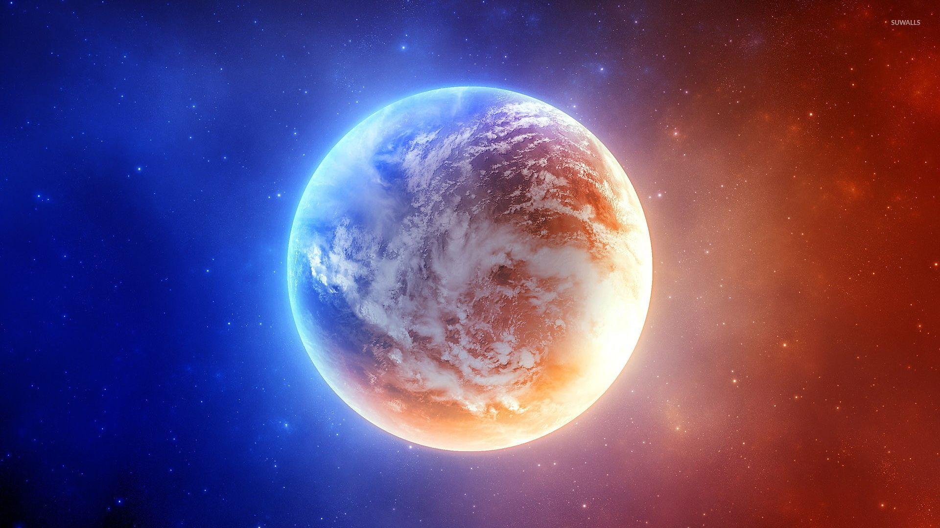 Red and blue planet [2] wallpaper wallpaper
