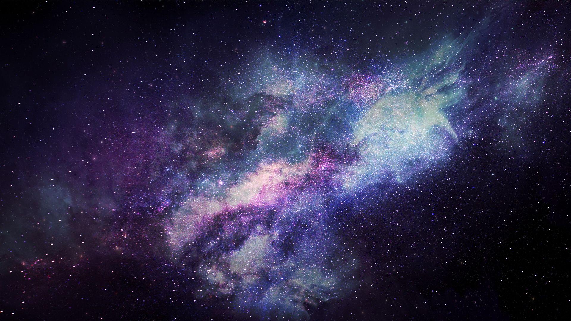 Free Purple Galaxy Wallpaper Image
