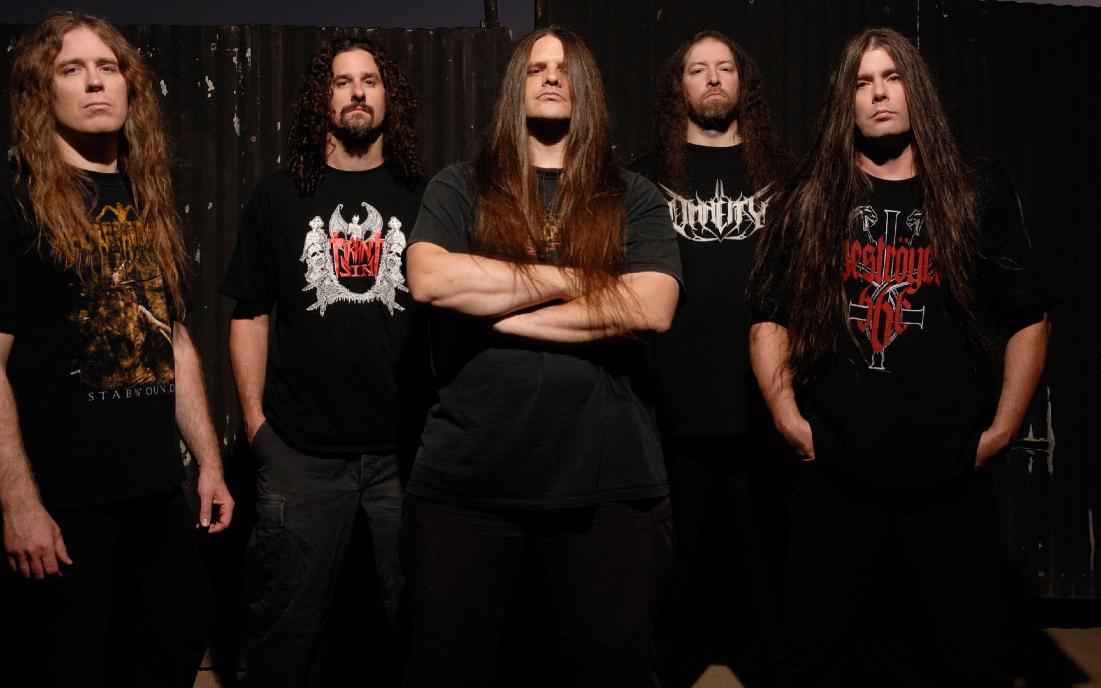 Download Wallpaper 3840x2400 Cannibal corpse, Hair, Print, T