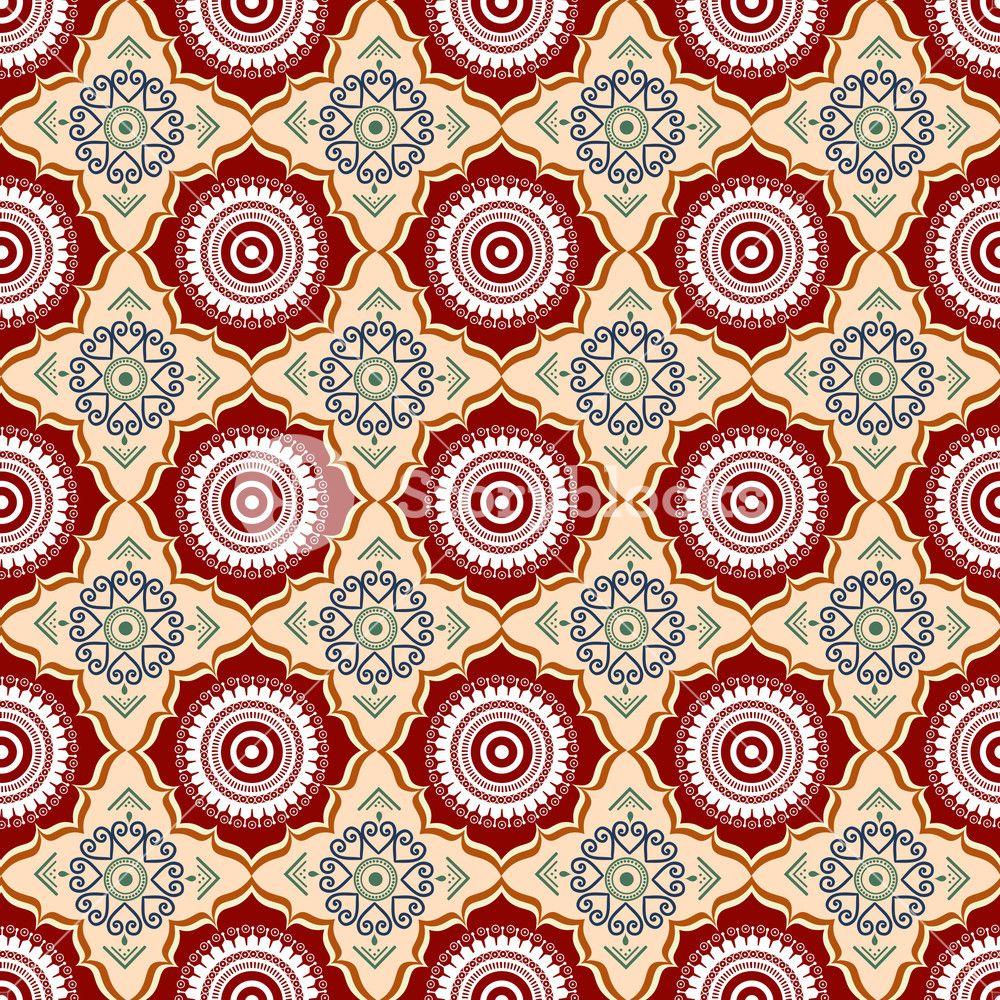 Seamless Background With Arabic Or Islamic Ornaments Style Pattern