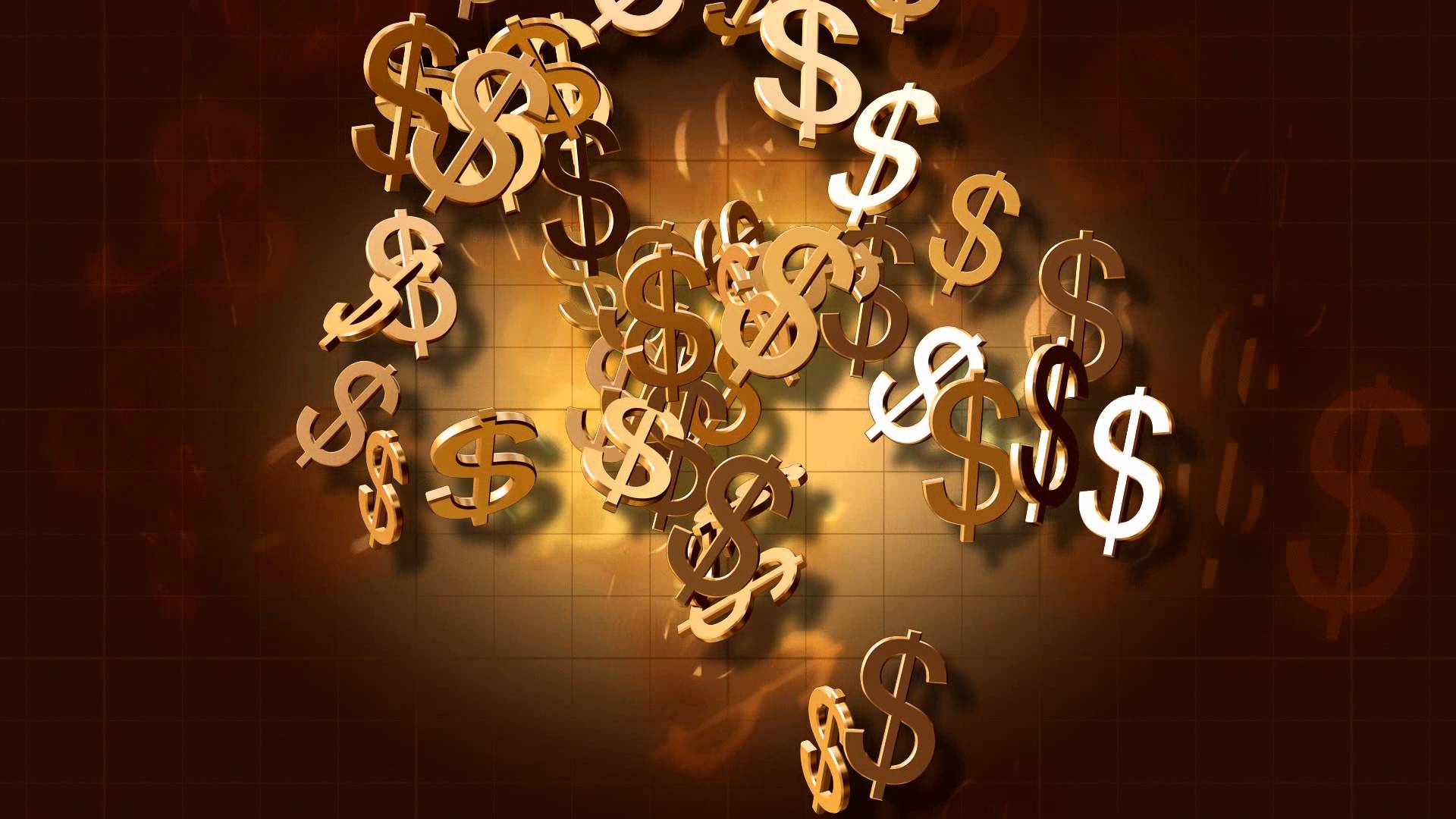 Dollar Signs Animated Video Background Loop