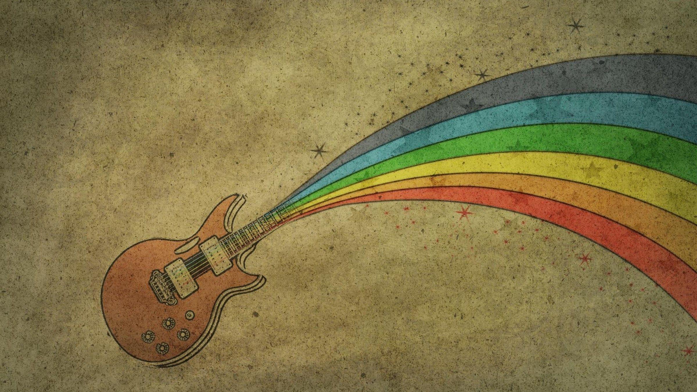 Regenbogen Gitarre Wallpaper. PC