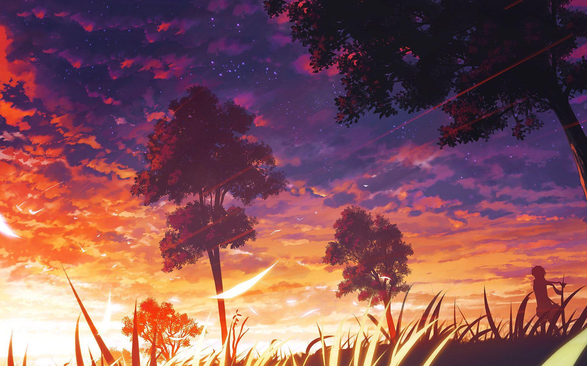 Sunset Art Wallpaper