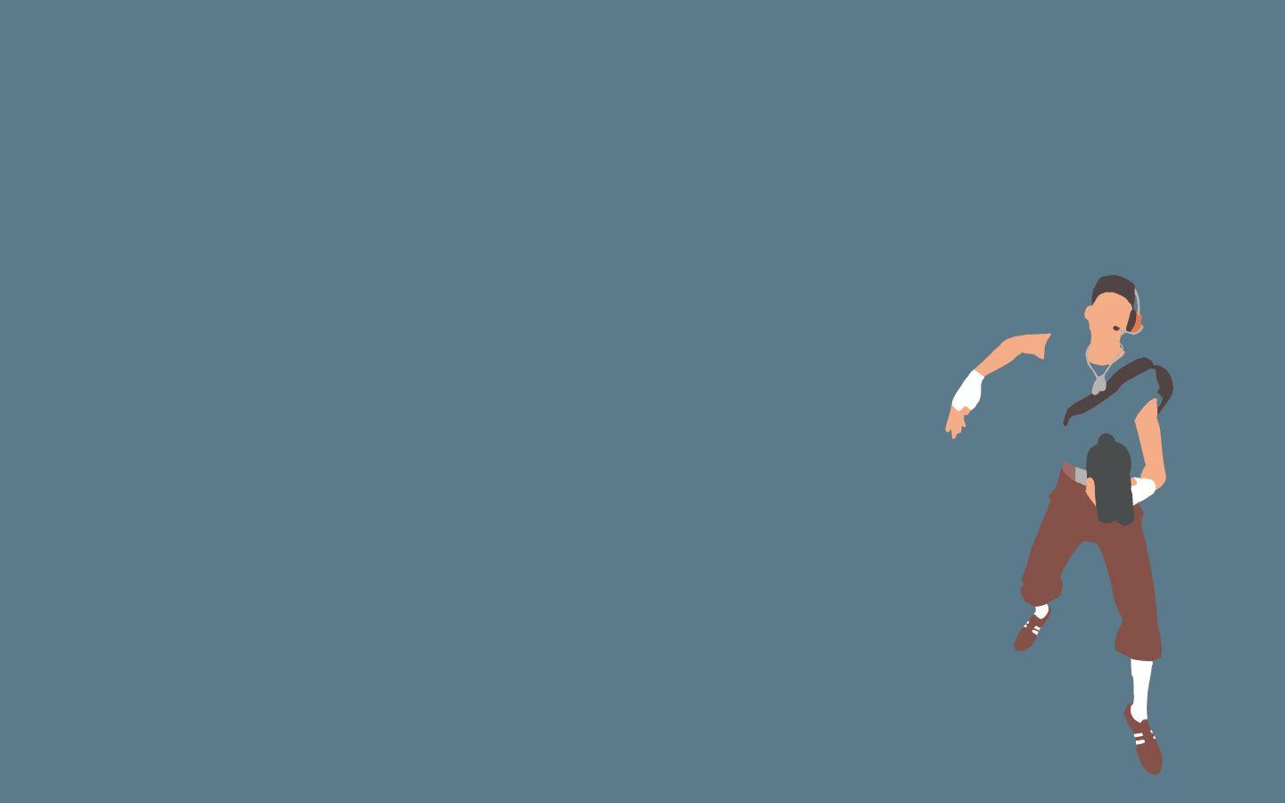 TF2 Blu Scout Minimalist Wallpaper