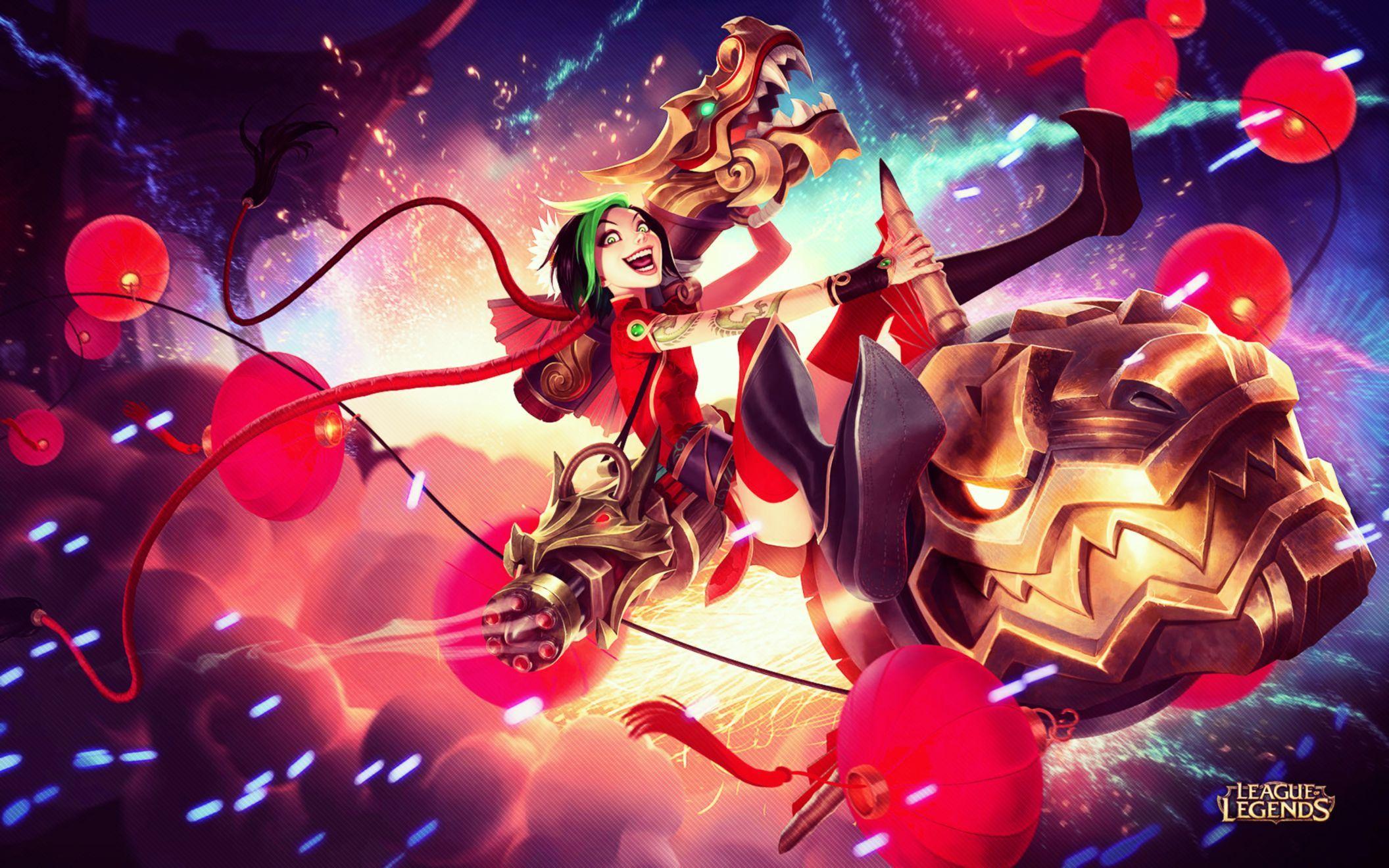 Firecracker Jinx League of Legends Wide Wallpaper: Desktop HD