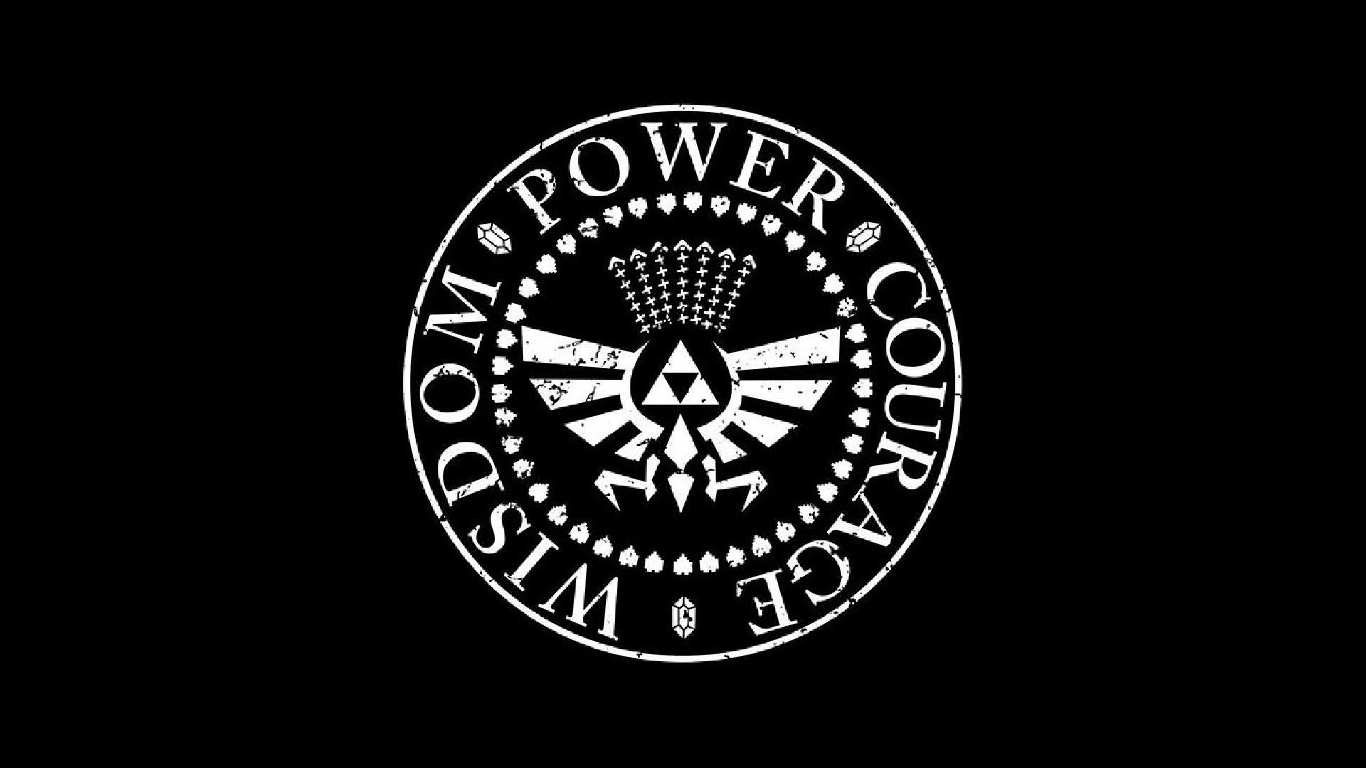 Triforce the legend of black background wisdom wallpaper