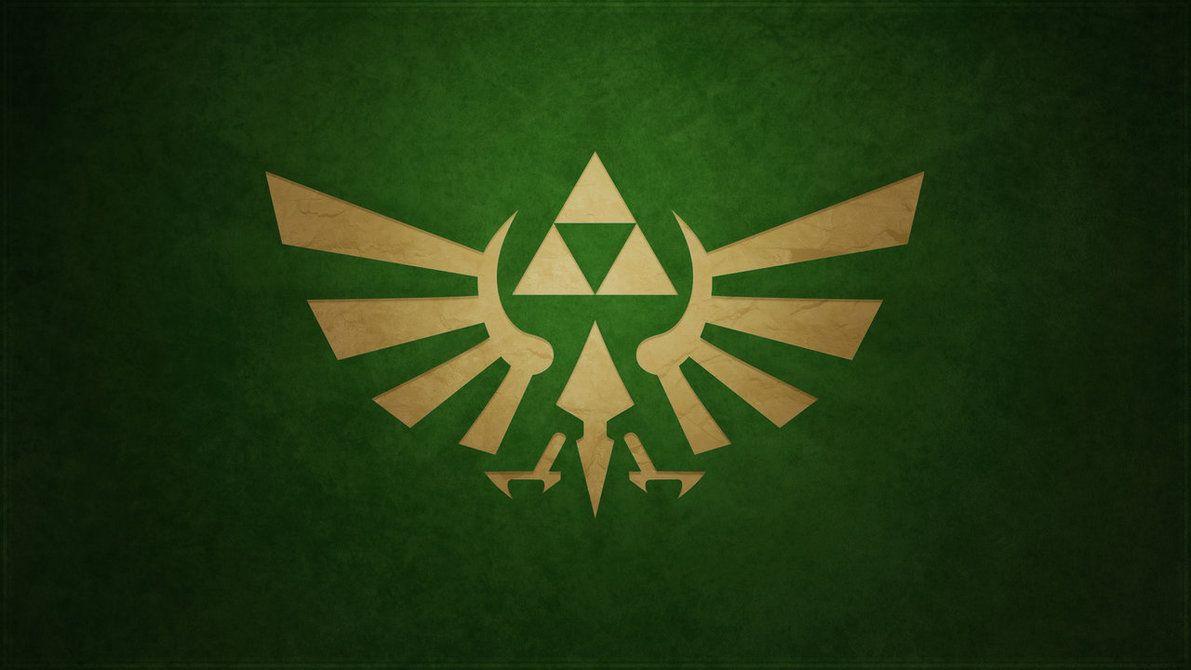 Minimalistic Green Triforce wallpaper