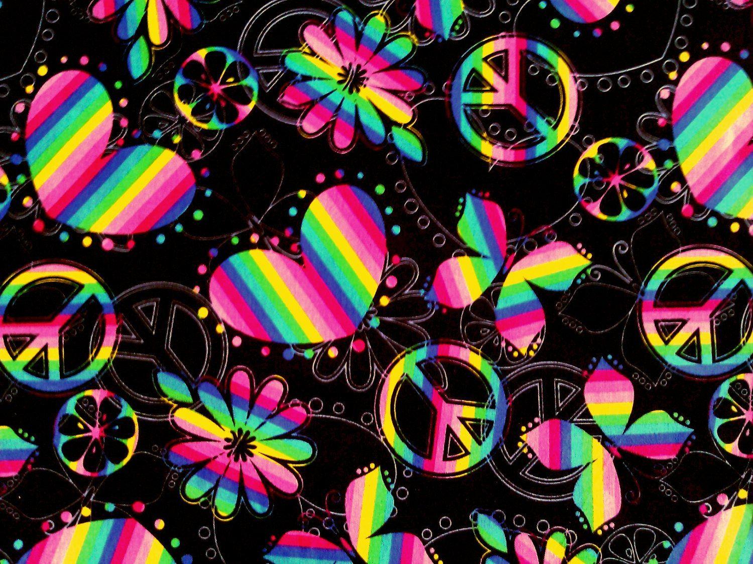 rainbow peace sign wallpaper