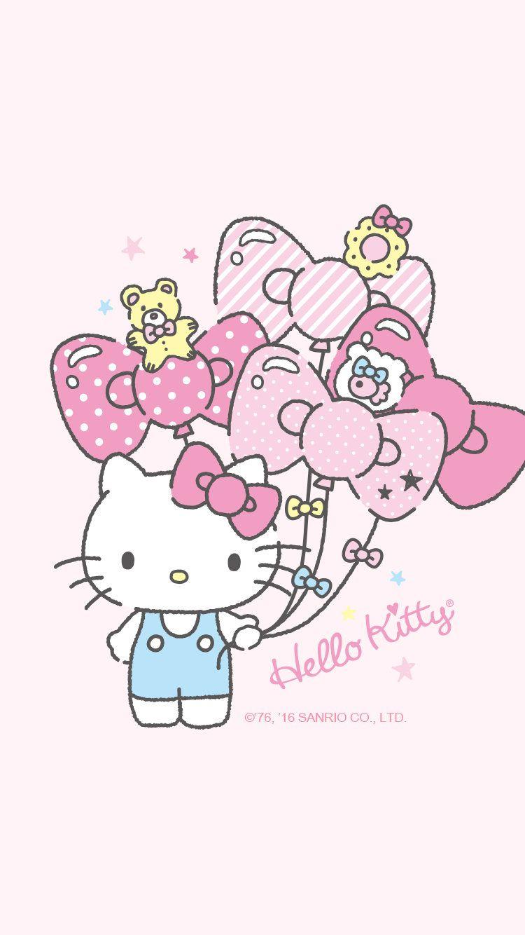 Hello Kitty Popsugar Mobile Wallpaper Iphone6 Balloons 750