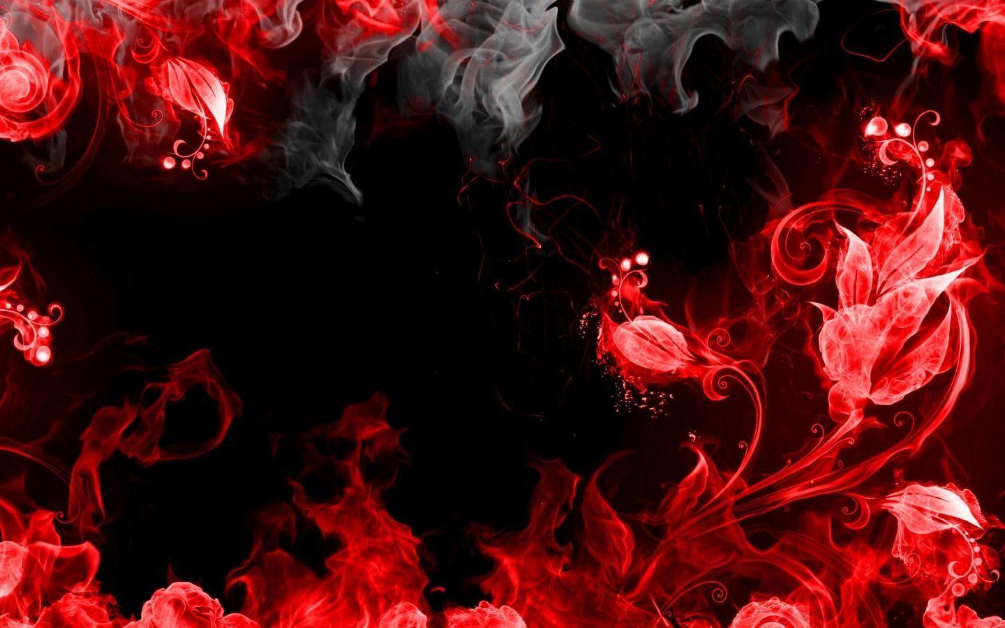 Black Red Abstract Wallpaper. Smoke Wallpaper, Fire Flower, Fire Art