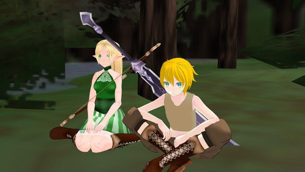 MMD Dragon Nest}Archer And Warrior