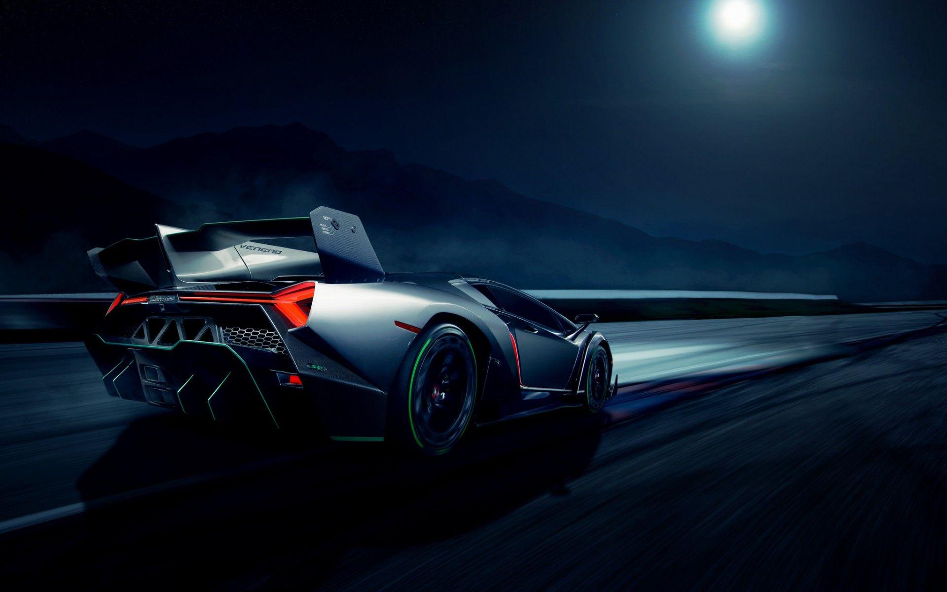 Wallpaper Lamborghini Veneno, Rear view, HD, Lamborghini, Supercar