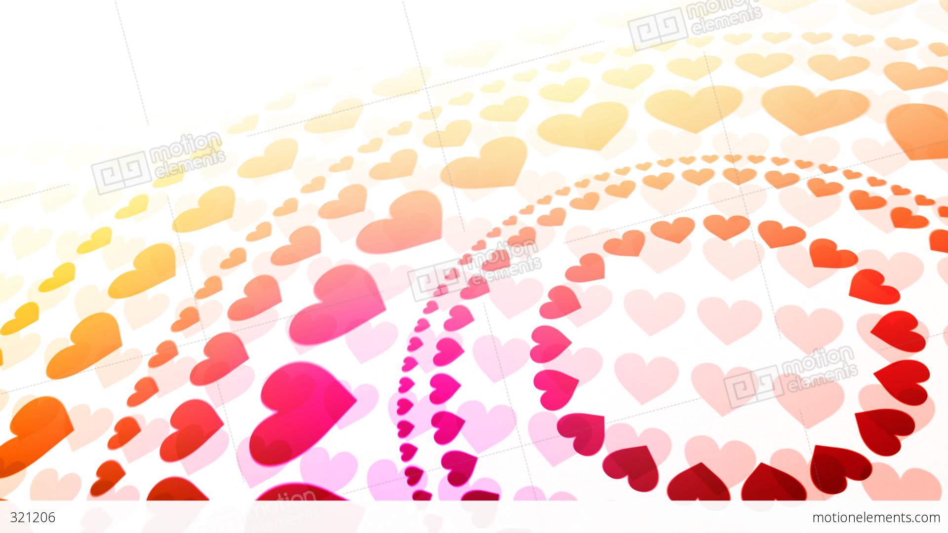 Rainbow Hearts Background Stock Animation