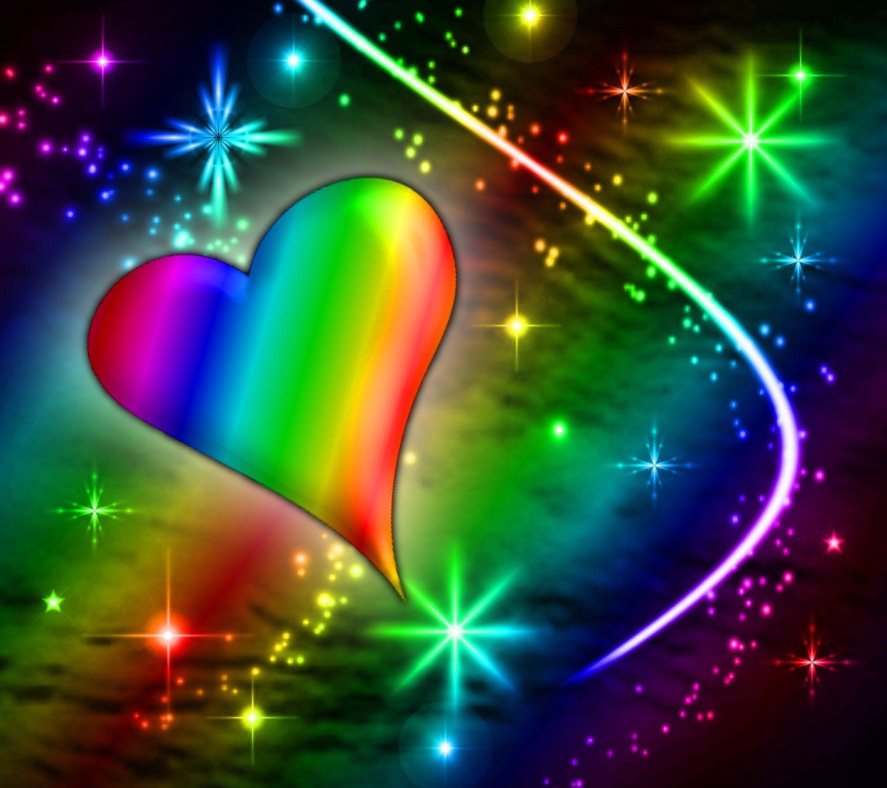 Vector & Designs Hearts Stars Rainbow wallpaper Desktop, Phone