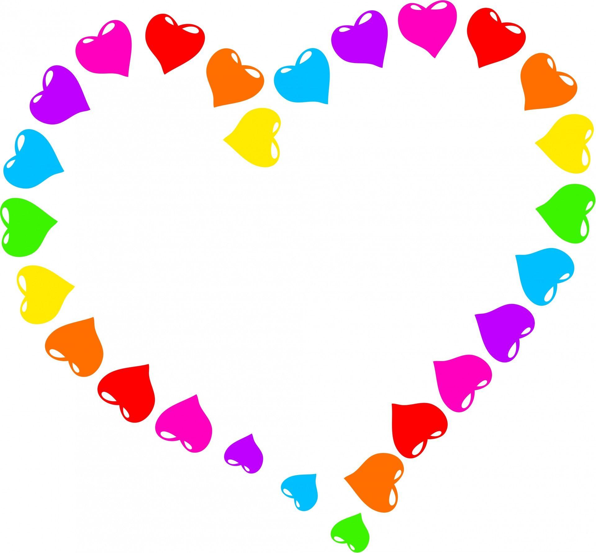 Rainbow Heart Clipart Free Domain Picture