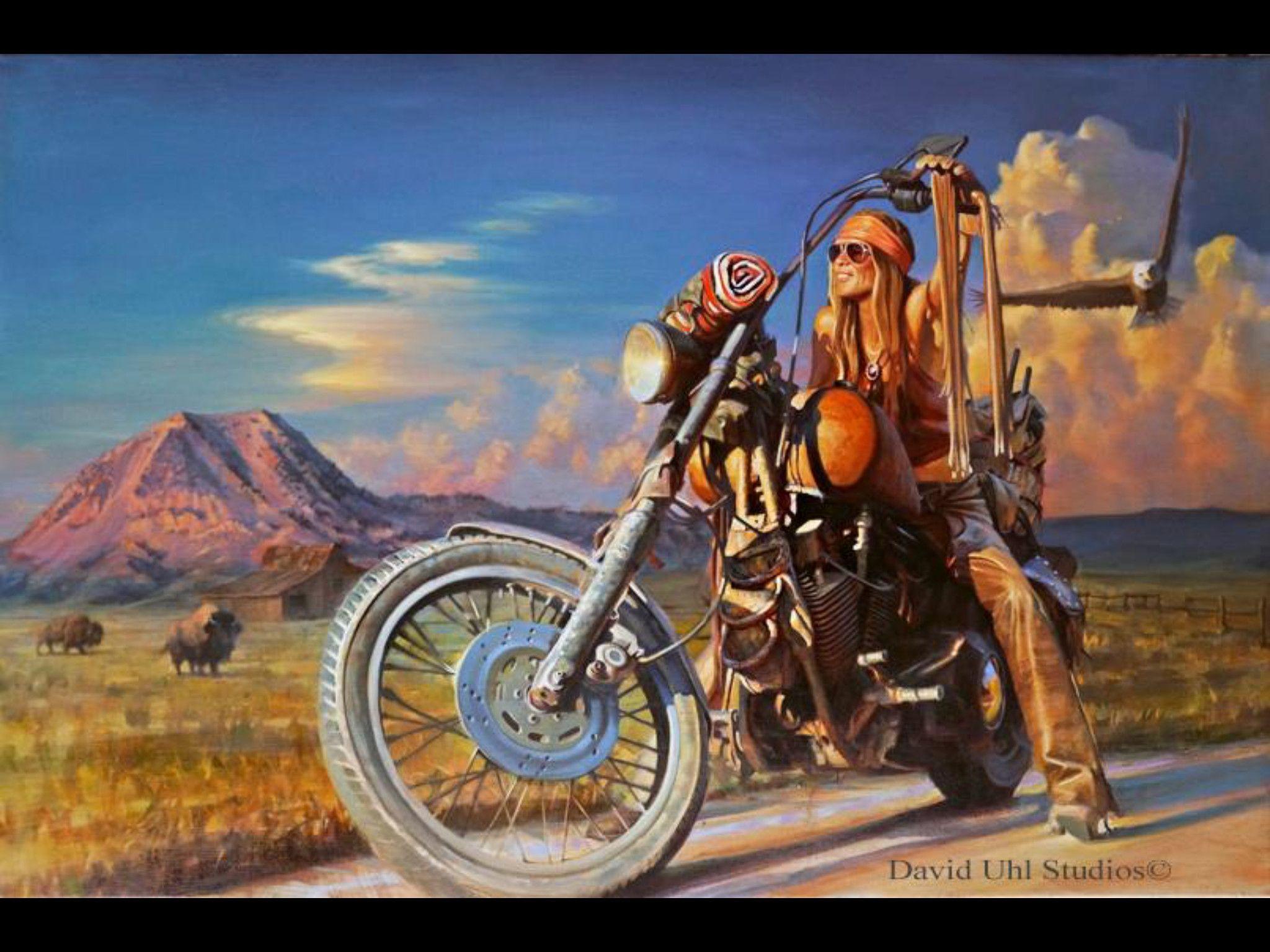 David Mann Biker Wallpaper