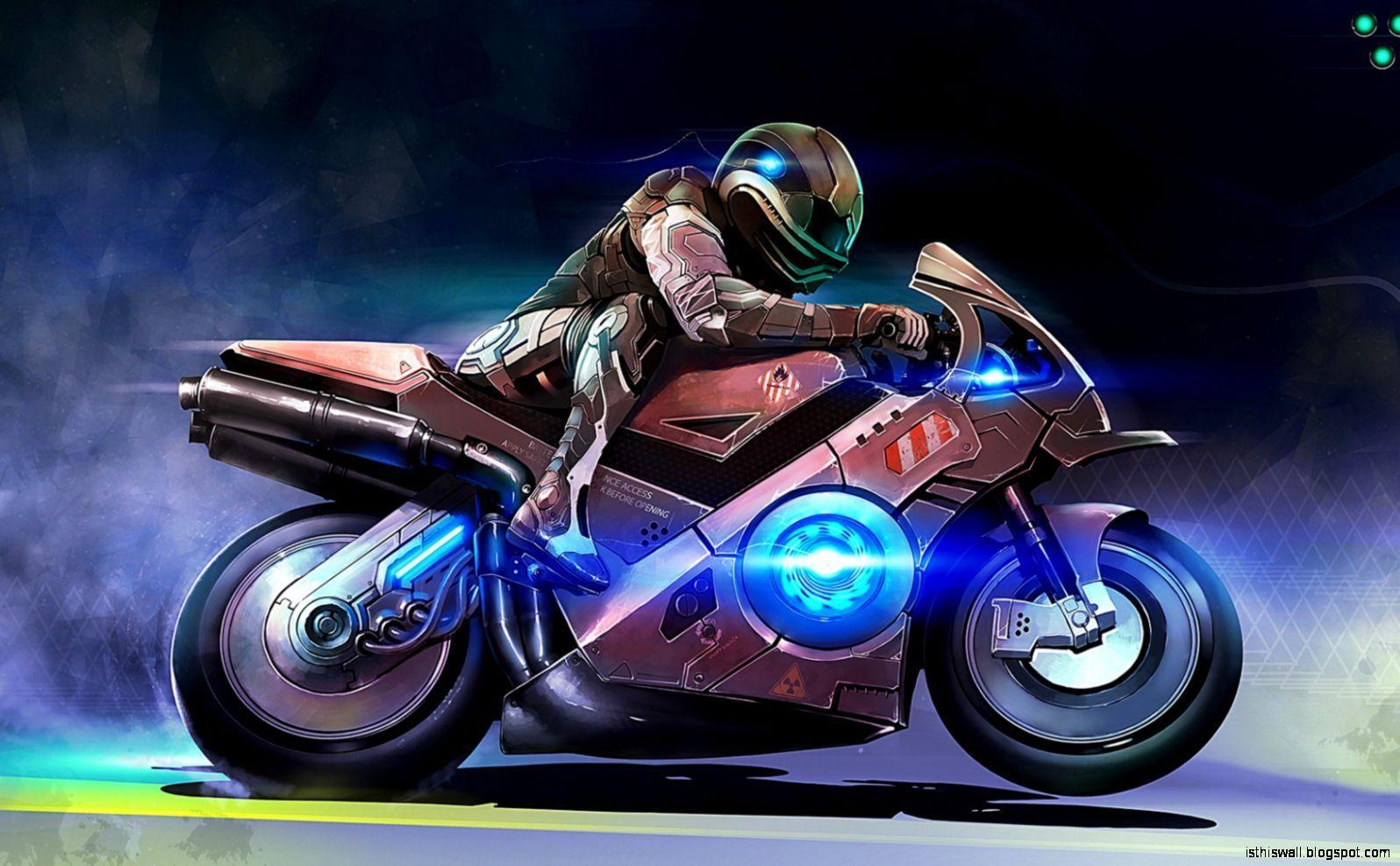 Cool Motorcycle Art background HD amp Widescreen Desktop Wallpaper