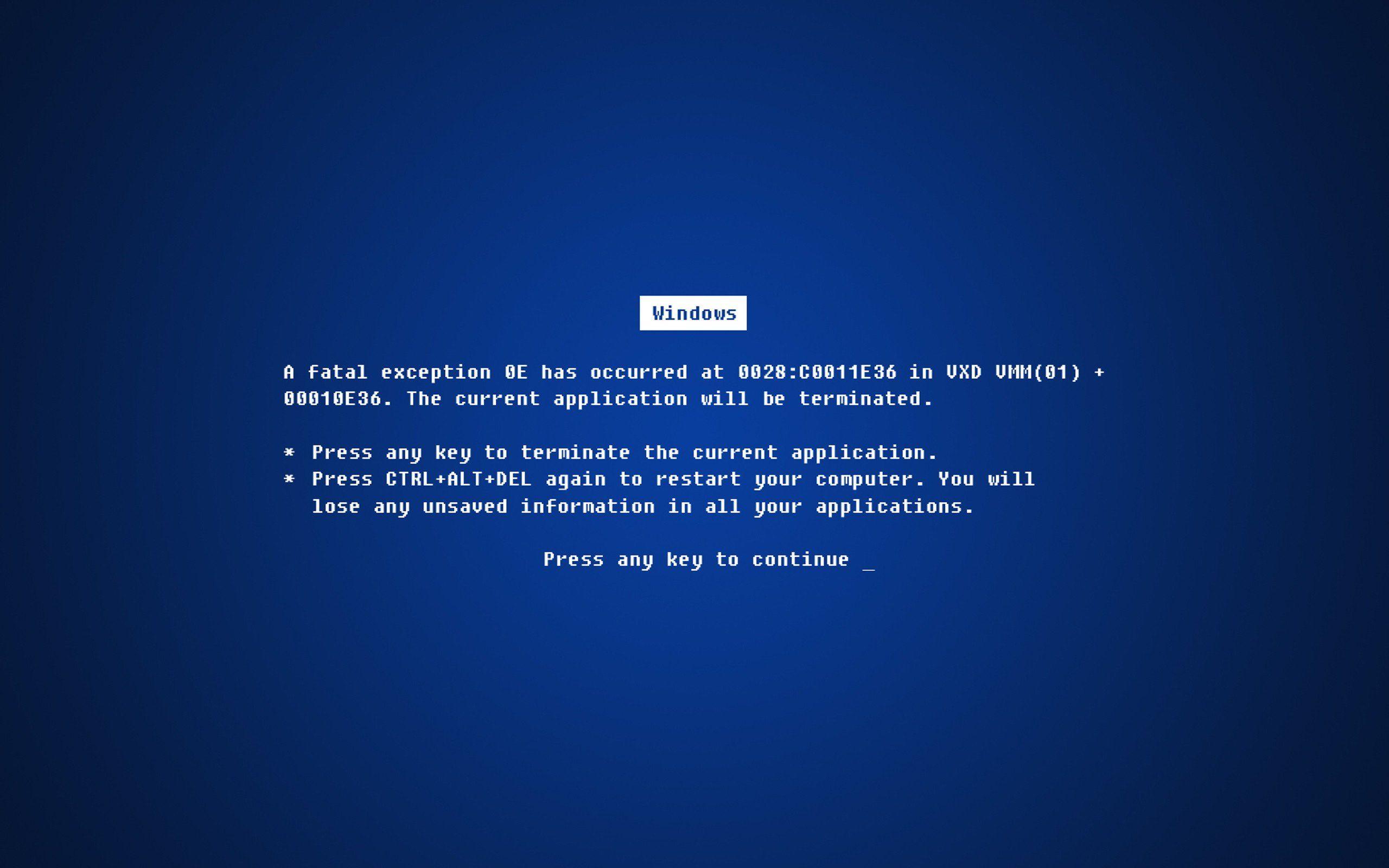 Blue Screen Of Death Computer Code Computers Error Geek Microsoft