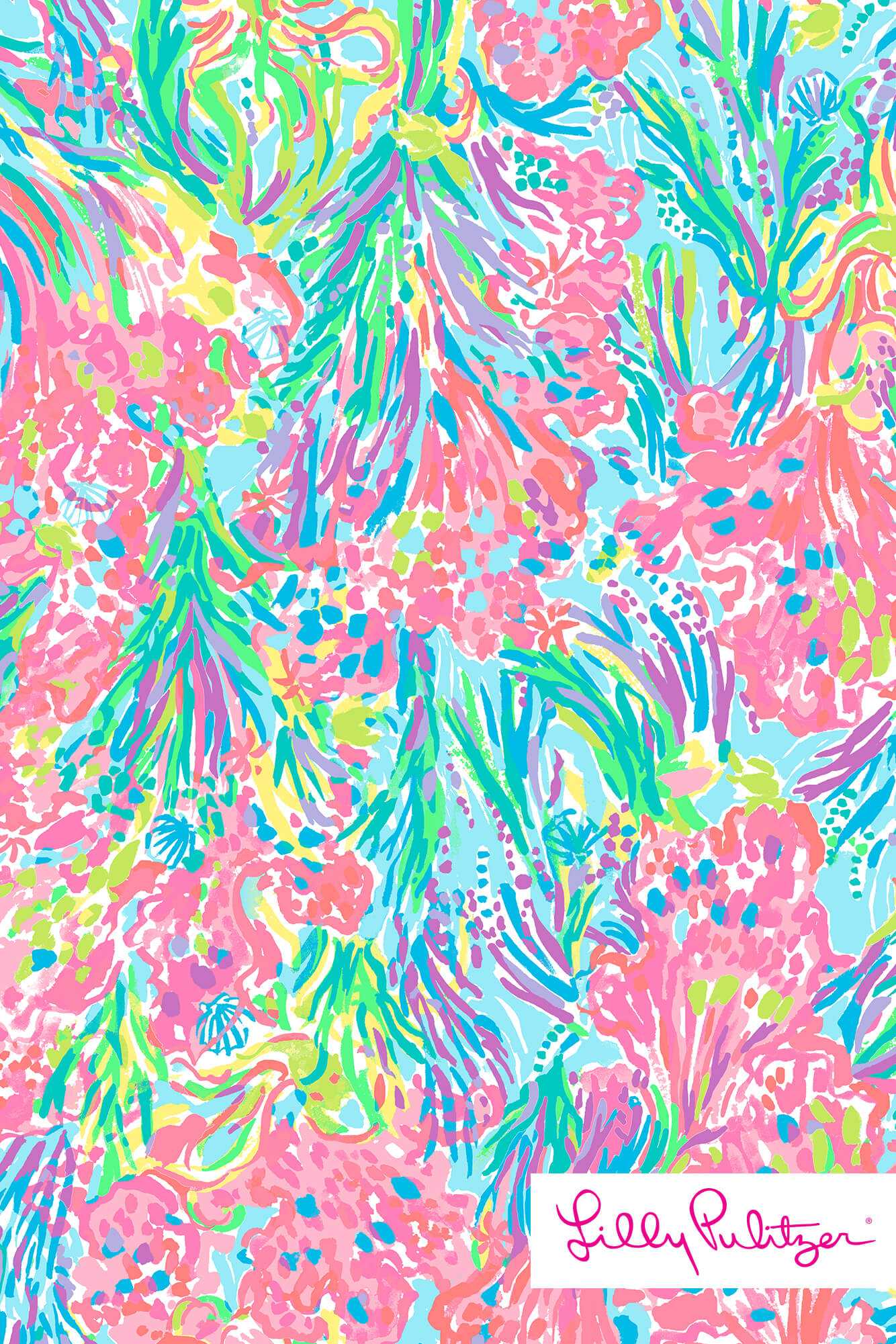 Lilly Pulitzer Palm Beach Coral Wallpaper Background Lily Of Mobile