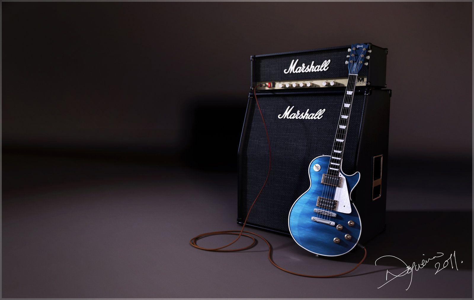 psonst: Gibson Electric Guitar Wallpaper Image