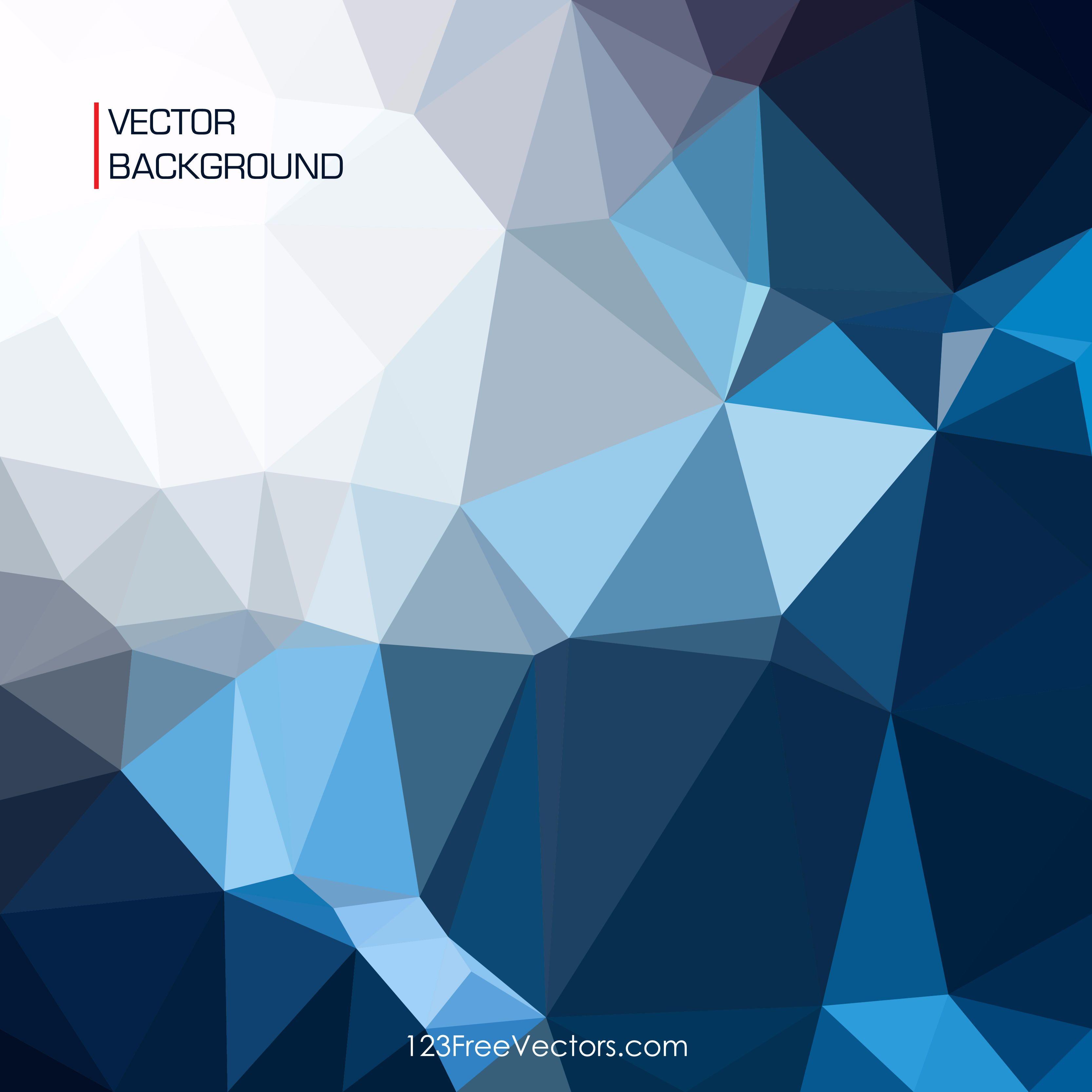 Dark Blue Polygonal Triangular Background GraphicsFreevectors