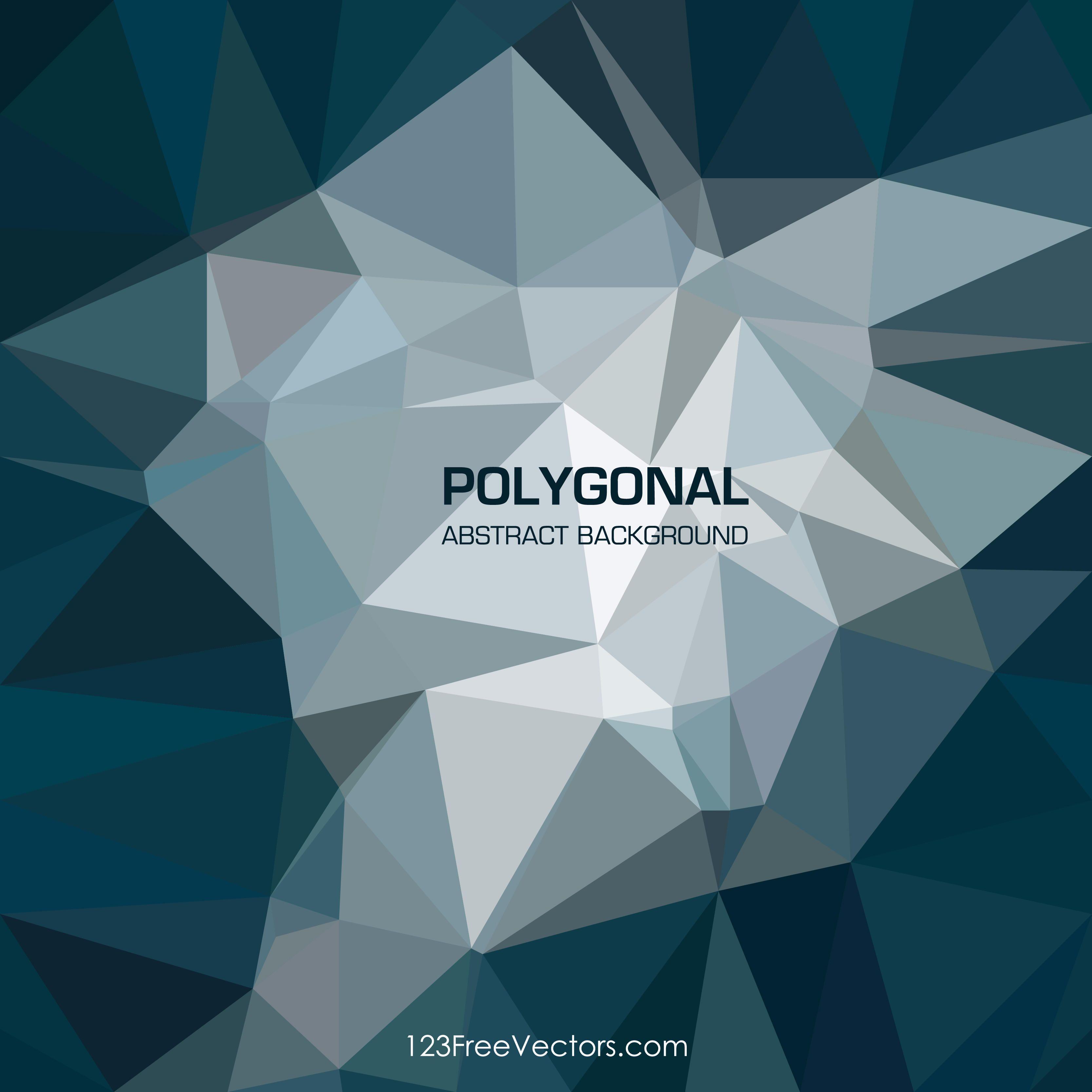 Abstract Dark Blue Polygon Background Freevectors