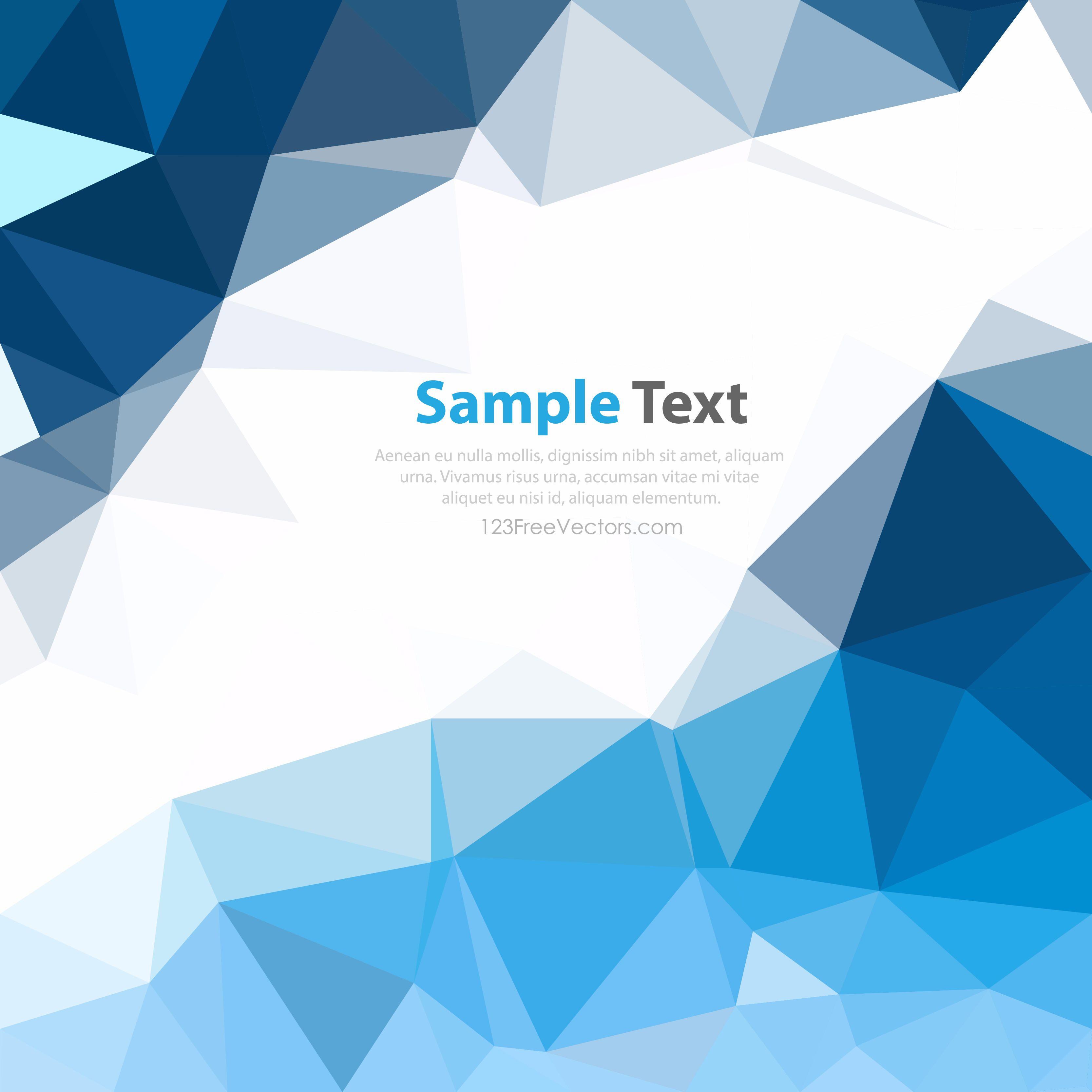Blue Polygonal Triangular Background GraphicsFreevectors